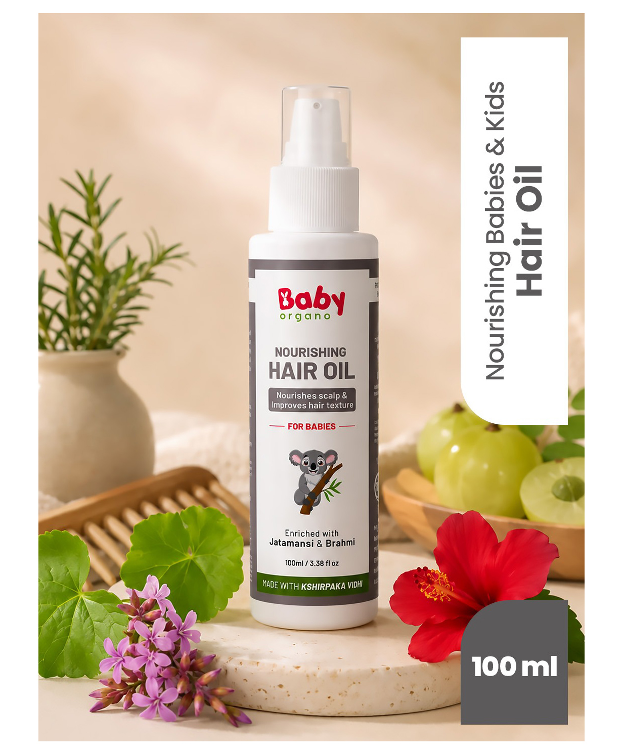 BabyOrgano Nourishing Hair Oil For Babies | Made With Ksheer Paak Vidhi | Enriched With Jatamansi & Brahmi | Ayurvedic| Safe - 100 ml-picture-22