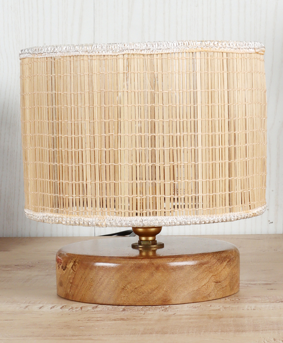 Devansh Bamboo Shade Lamp With Natural Wood Base-picture-20
