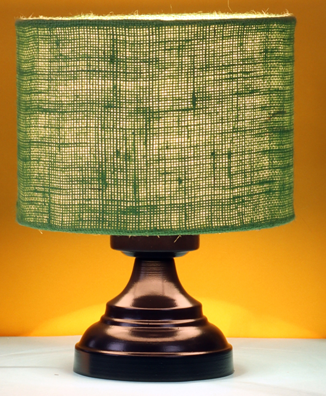 Devansh Jute Shade Lamp With Black Iron Base - Green-picture-20