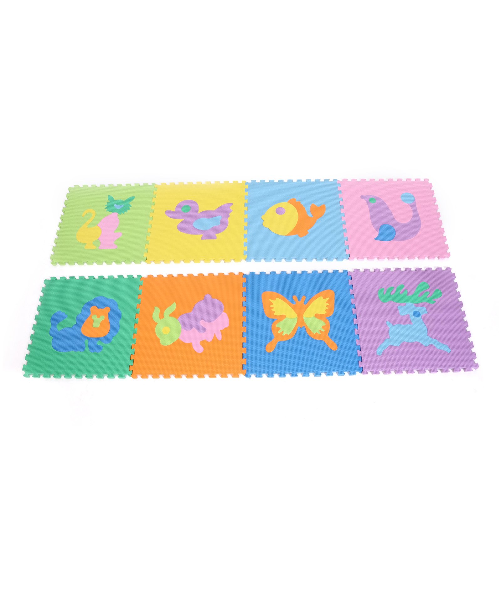 Unimats Animal Jigsaw Style Play Mat - 8 Pieces (Color & Pattern May Vary)-image-8