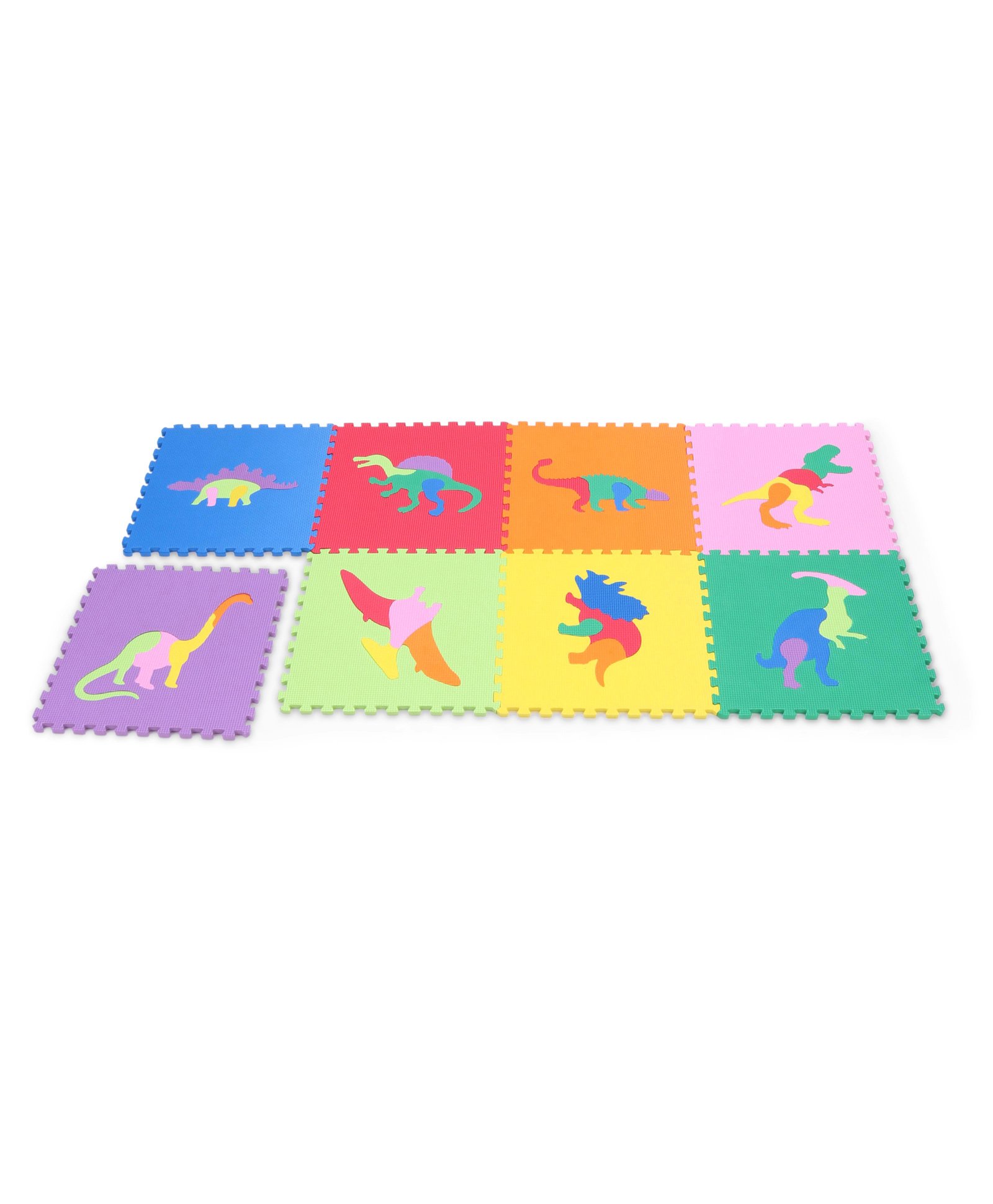 Unimats Floor Puzzle Play Mats Dinosaur Print Multicolour - 8 Pieces-picture-21