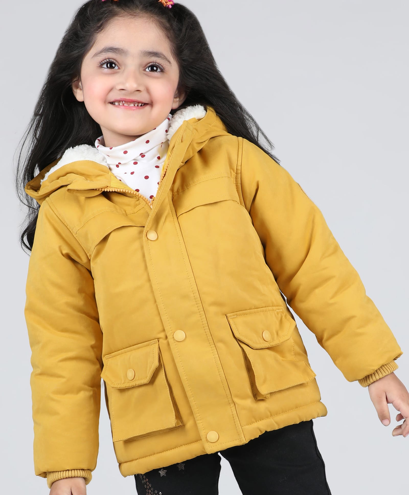 Babyhug Full Sleeves  Solid Color Hooded Jacket - Mustard-image-26