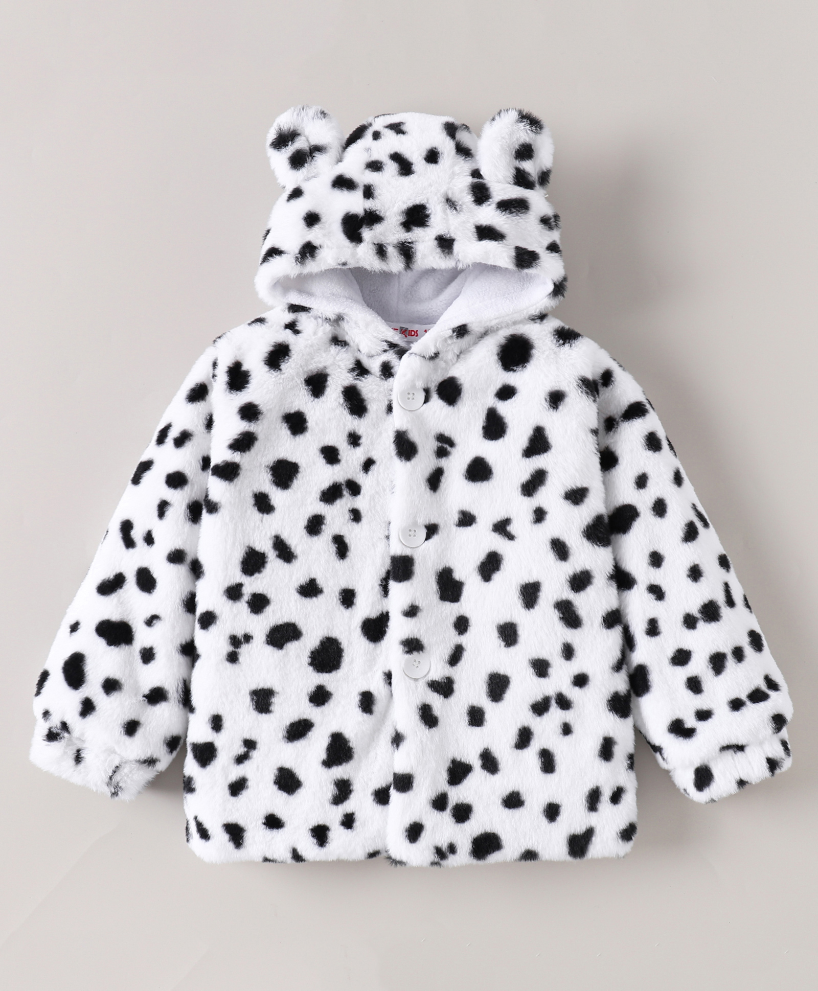 Kookie Kids Full Sleeves Hoodie Spotted Design - White-image-10