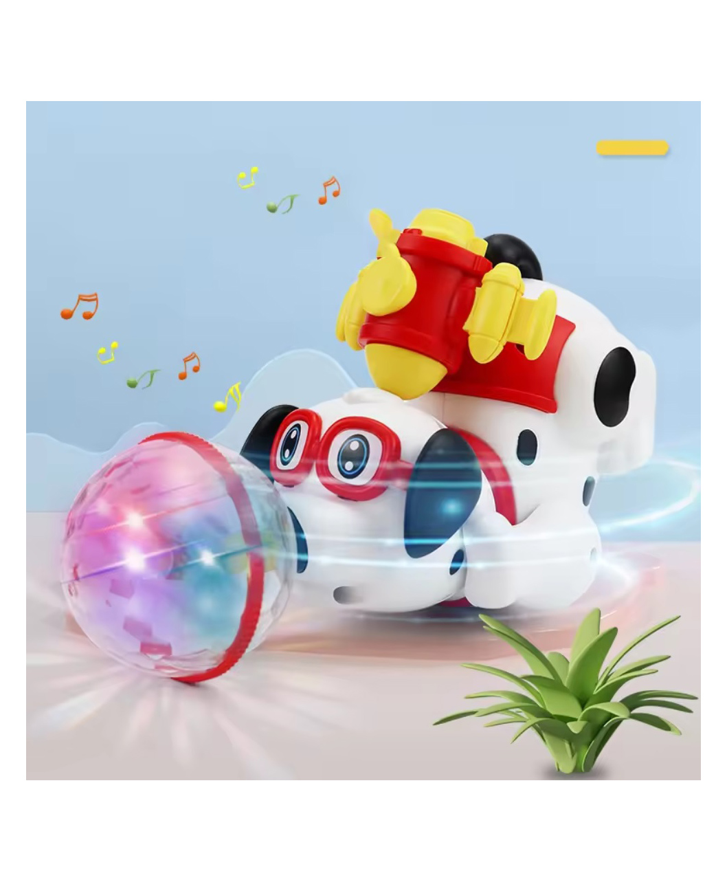 ADKD Kids Interactive Crawling Dancing Dog Toy, Electric Dancing Dog Rotating Fine Mist Spraying Music Light Interactive Dog Toy for Kids- Multicolor-image-20