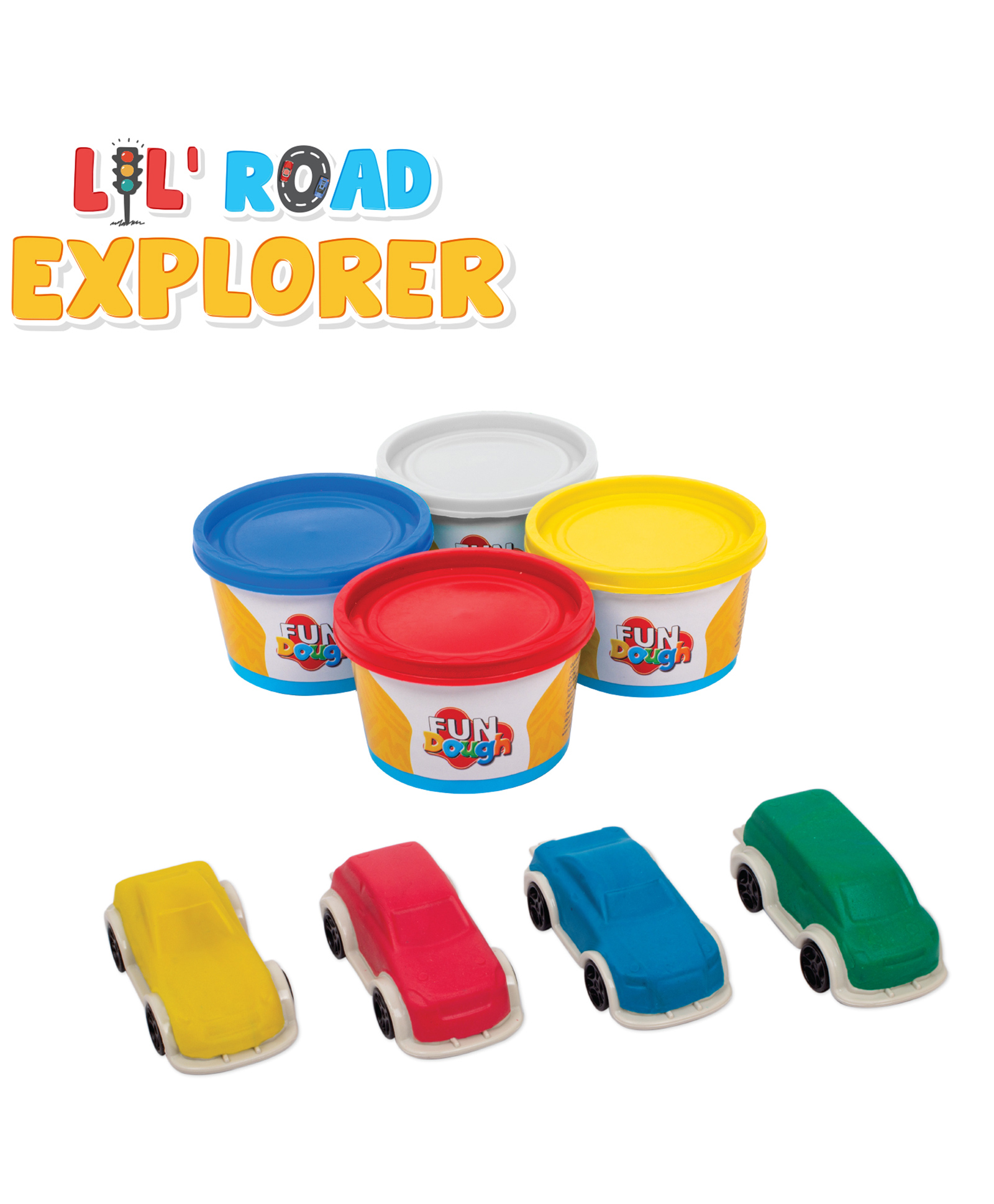 Funskool Fundough Playset Lil' Road Explorer Play Dough Set - Multicolour-image-49