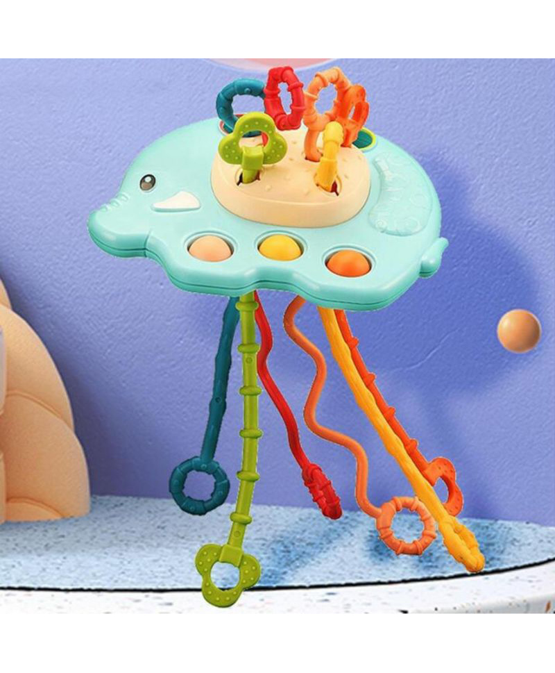 Kidology Pull String Toy for Babies 6+ Months Teething Strings Sensory Montessori Toys Baby Girl,Travel Toy for 6+Months Boy Food Grade Silicone Fine Motor Skills Toy for Toddlers-image-18