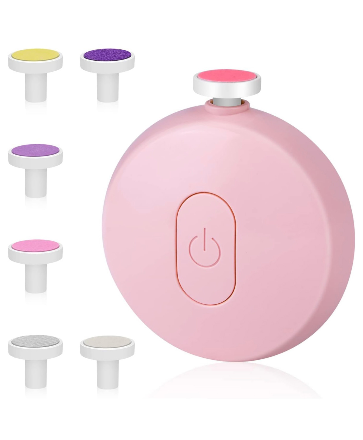ARCADE TOYS Electric Baby Nail Trimmer Baby Nail Grooming Kit Safe with 6 Grinding Heads - Colour May Vary-picture-43