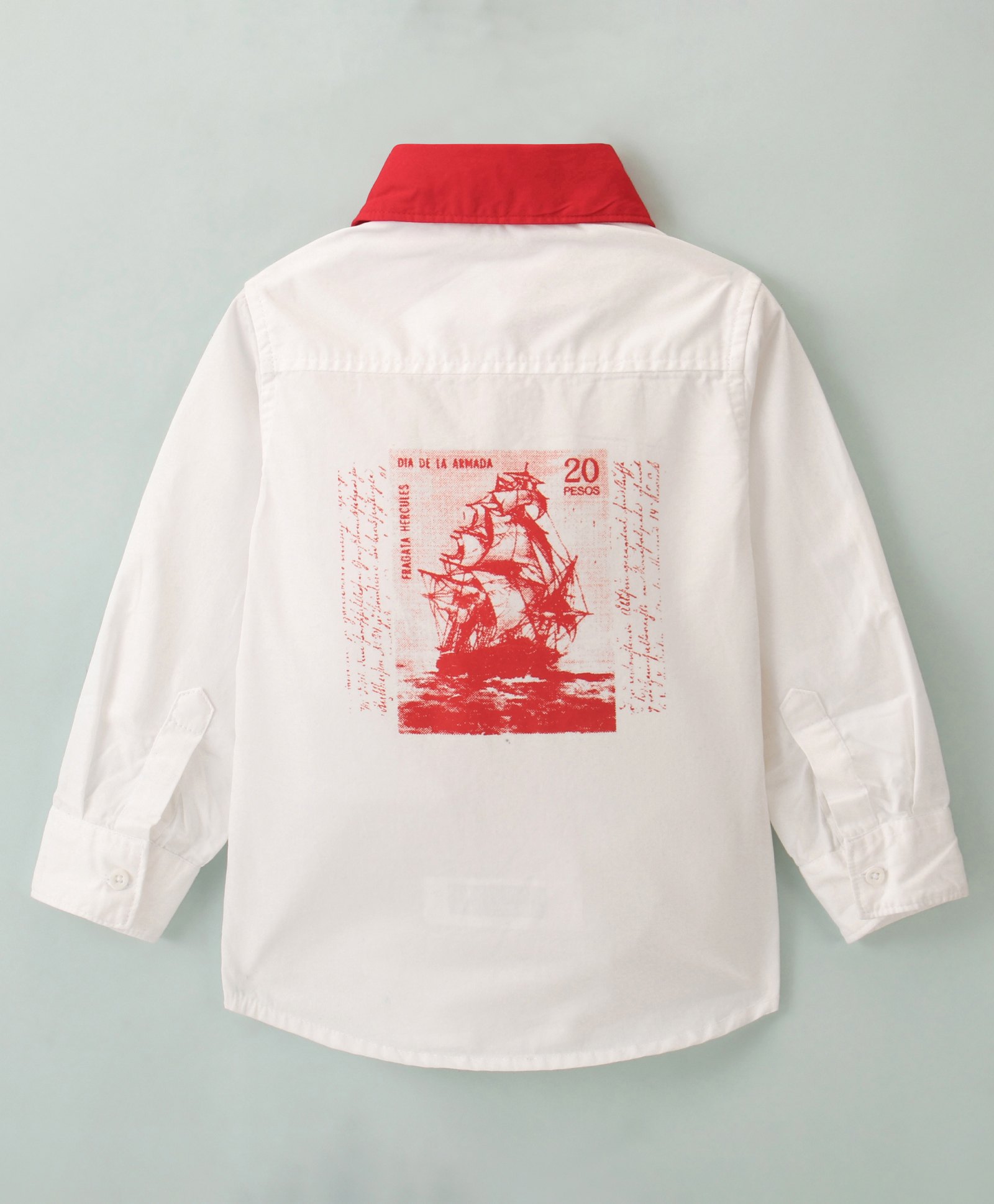 INFINITY Full Sleeves Back Ship Printed Shirt - White-picture-30