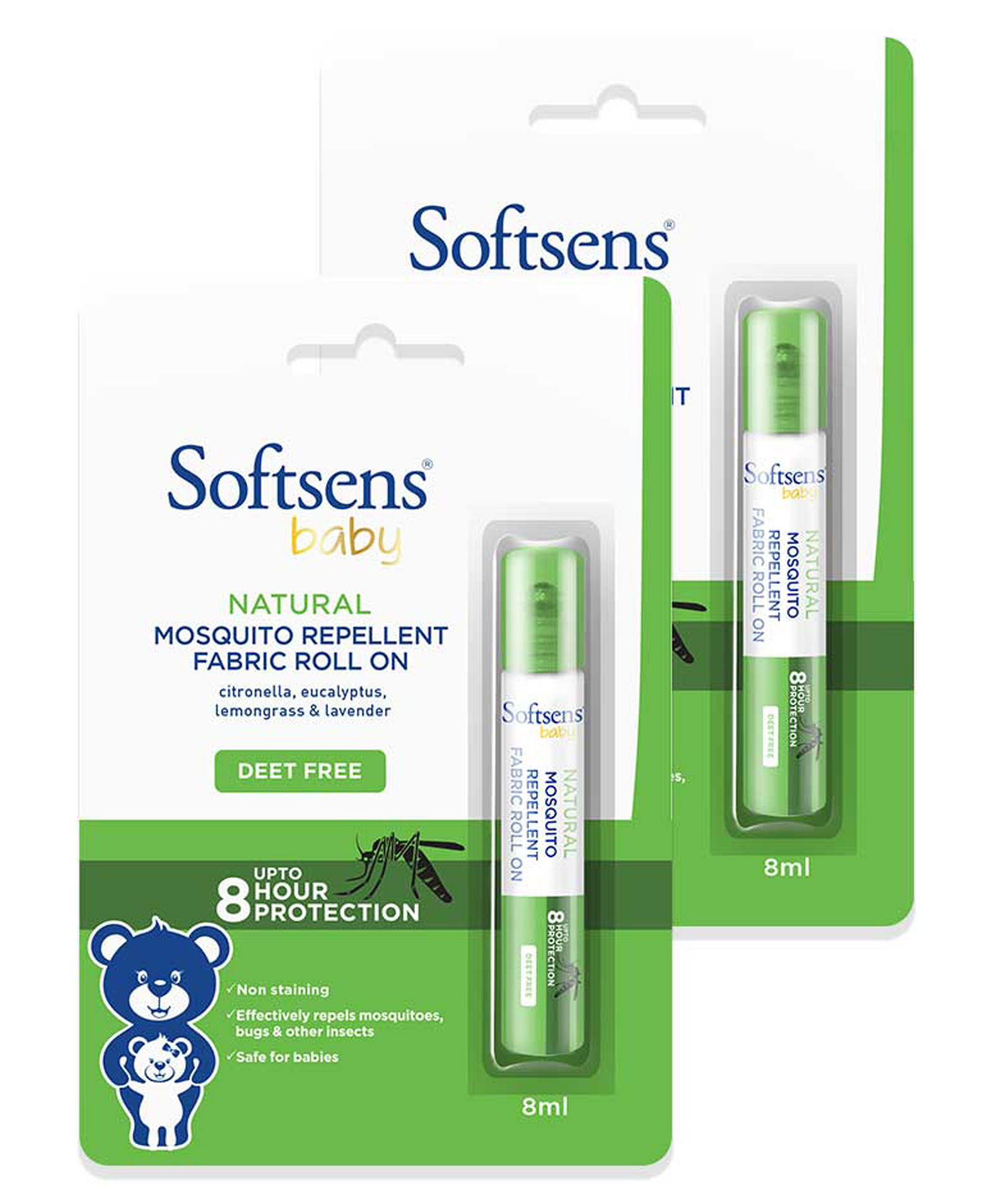 softsens Natural Mosquito Repellent Fabric Roll-On - 8ml - Pack of 2-picture-34