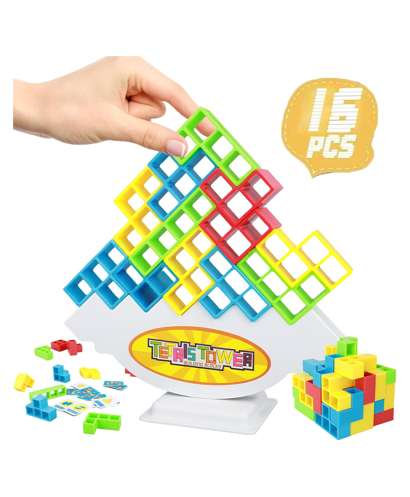 BitFeex Tetra Tower Balance Game, Swing Stack Balance Toy for Kids- 16 Pcs-image-34