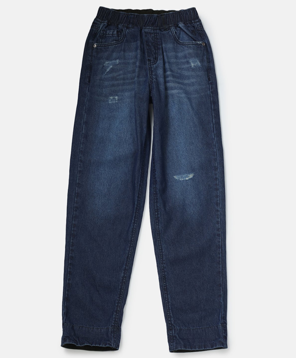 GINI & JONY Cotton Woven Full Length Washed Jeans - Dark Blue-picture-12