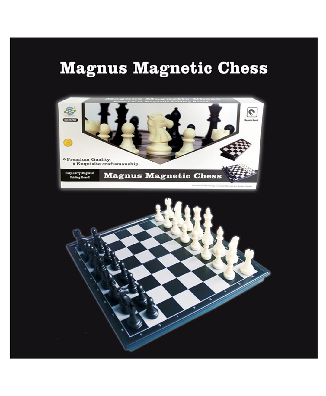 YAMAMA Magnetic Games Magnus Magnetic Chess Board Game With Folding Chess Board Premium Quality Staunton Chess Pieces And Storage Box For Kids And Adults  Multicolor-image-38