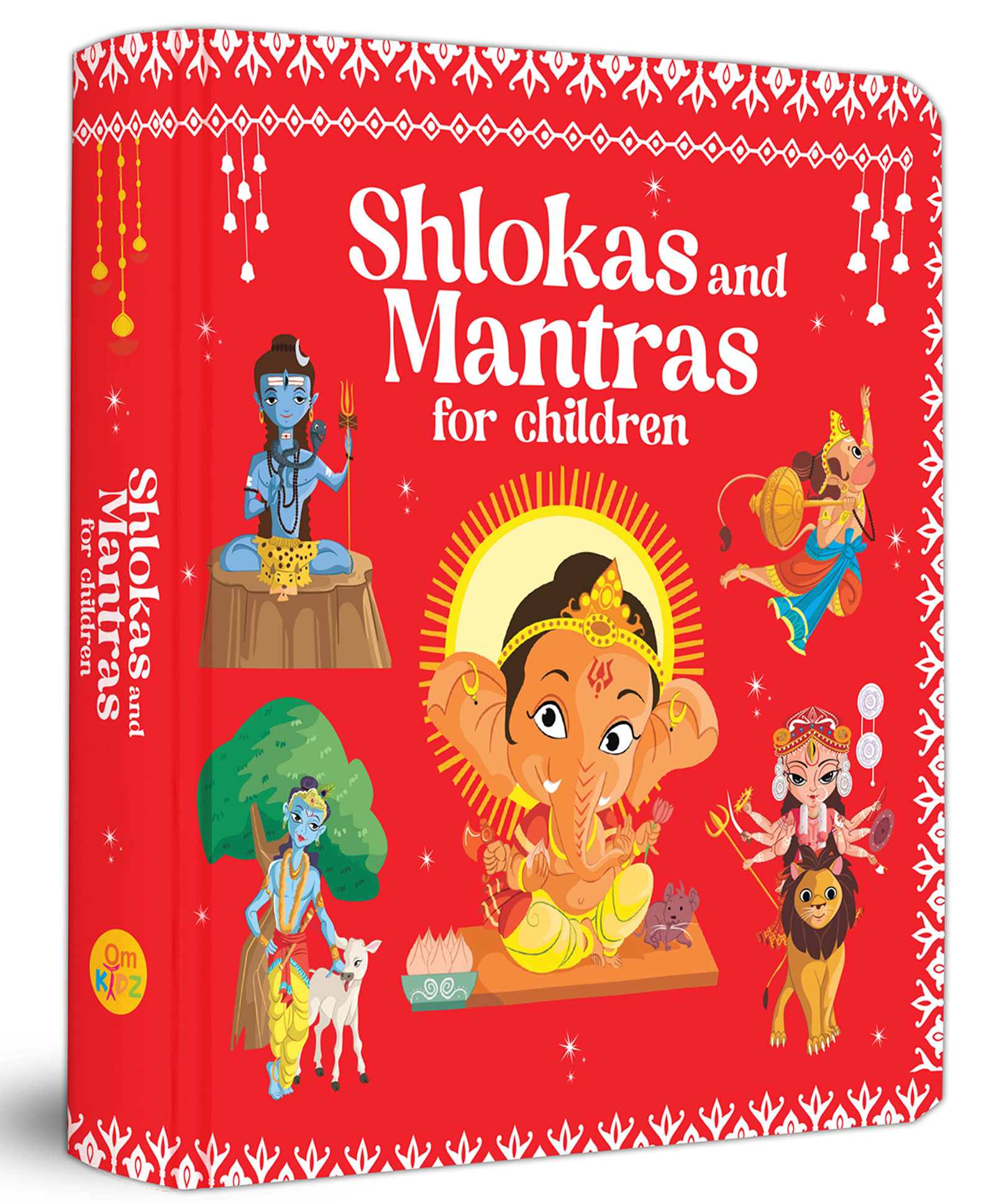 om books international Shlokas and Mantras For Children  English, Sanskrit and Hindi Language- Illustrated Board Book for Children-picture-18