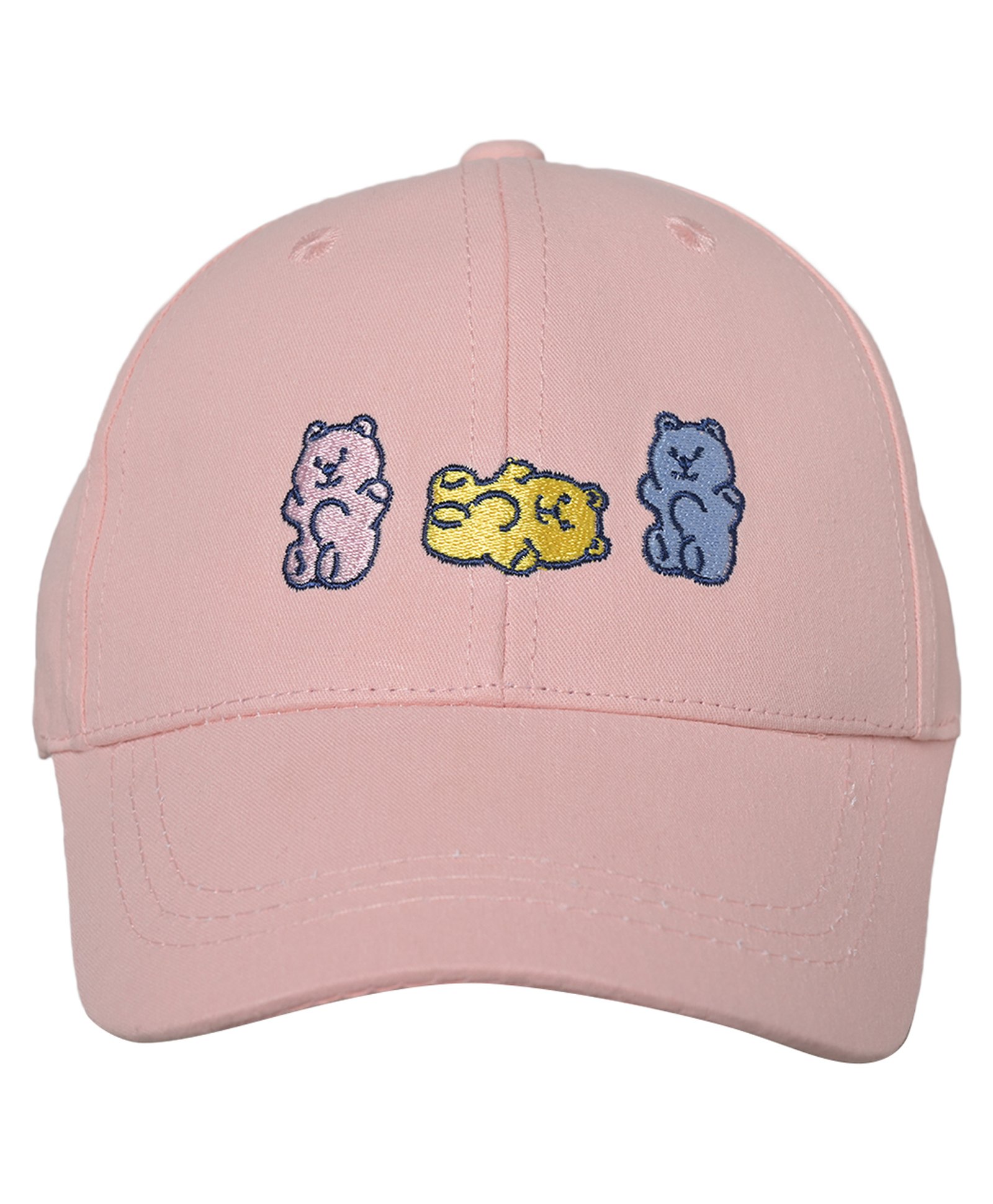 Kid-O-World  Bear Embroidered Cotton Cap - Light Pink-image-23