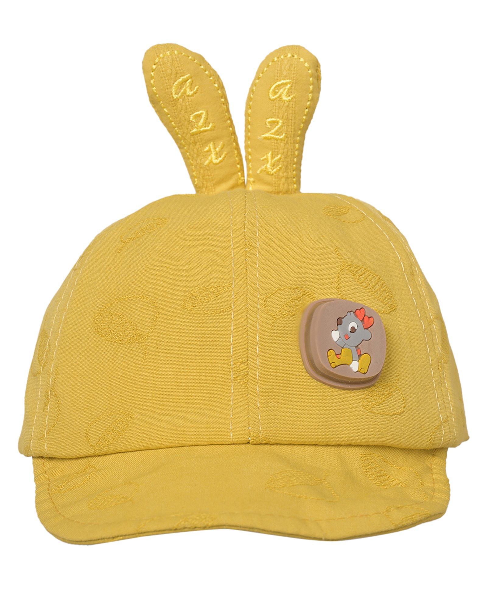 Kid-O-World Bunny Ears Applique Detailed Cotton Cap - Yellow-picture-12
