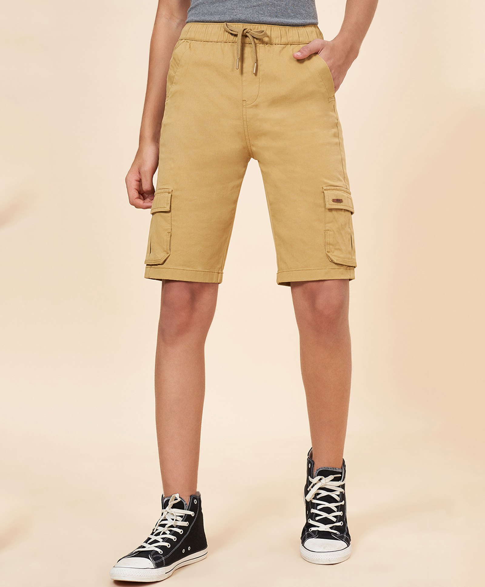 Coolsters by Pantaloons Solid Shorts - Beige-image-37