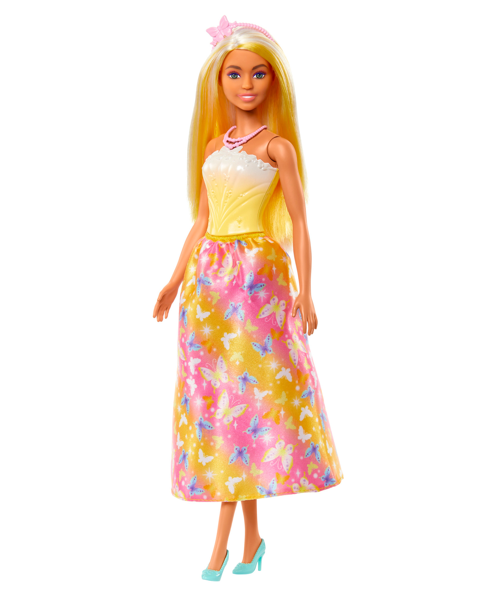 Barbie Royal Doll Butterfly-Print Skirt and Accessories Yellow - Height 30 cm-picture-22