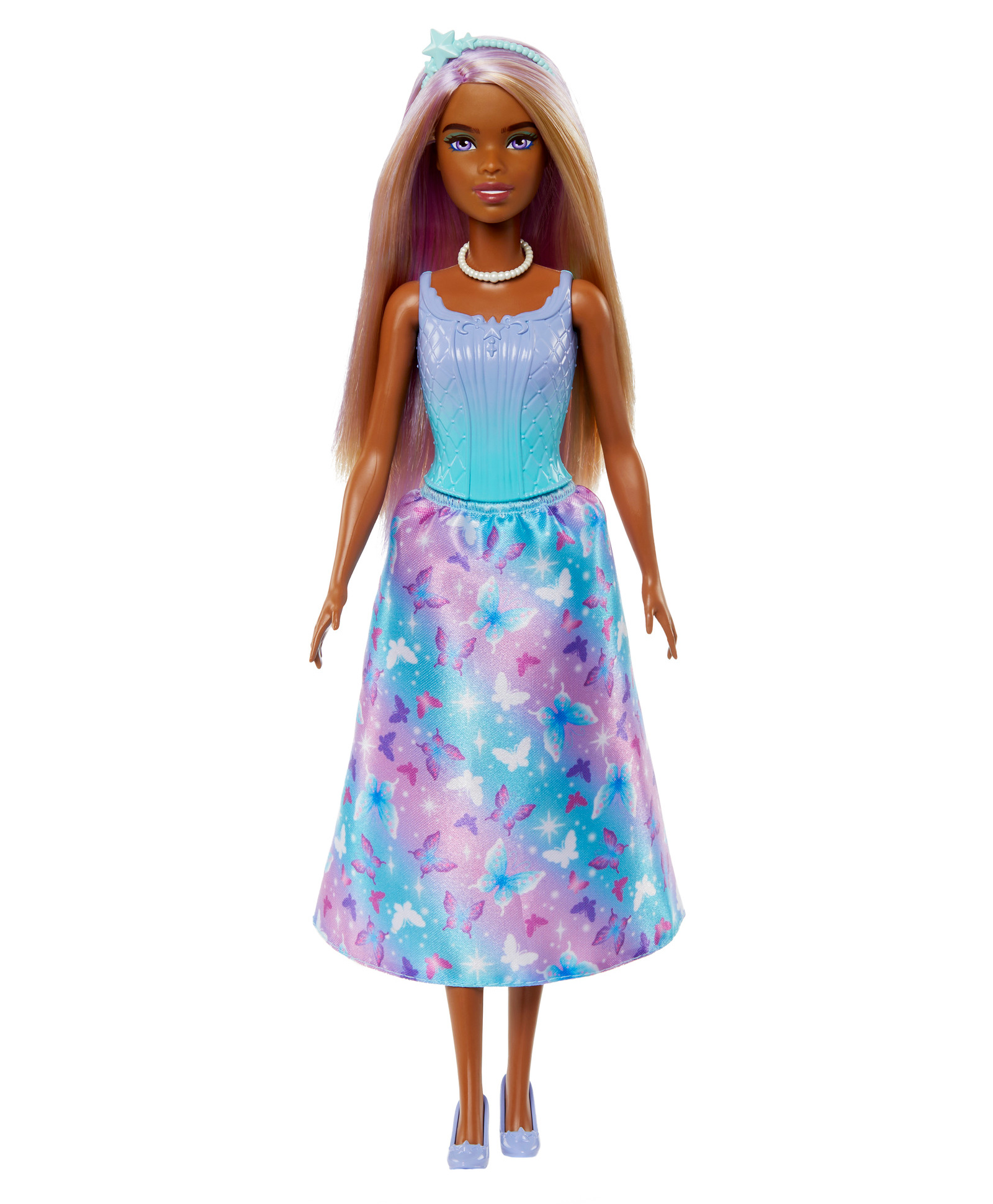 Barbie Royal Doll Butterfly-Print Skirt and Accessories Blue - Height 30 cm-picture-3
