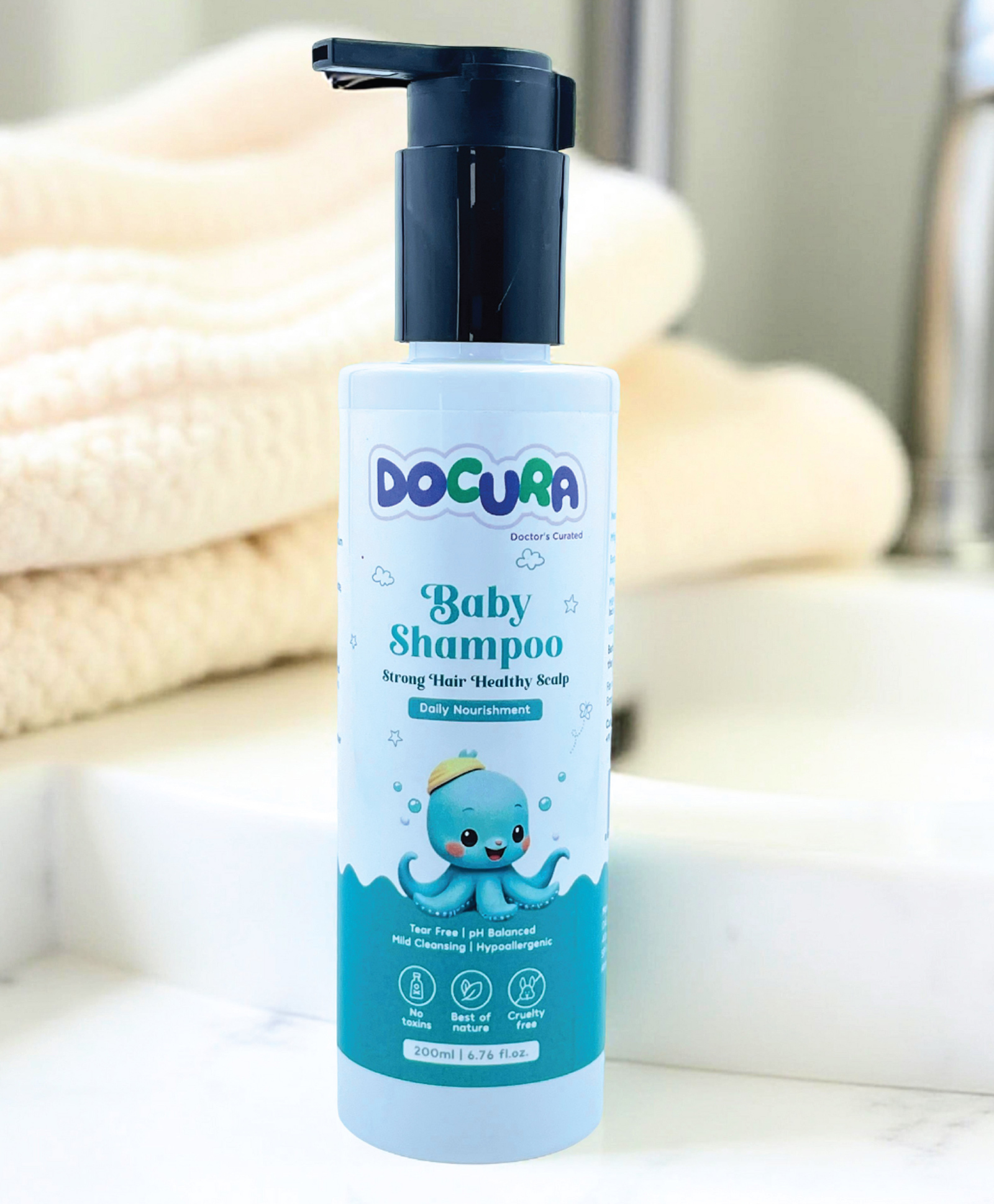 DOCURA Baby Shampoo, Mild Cleansing with Best Nature & Ph Balanced - 200ml(Pack of 1)-image-6