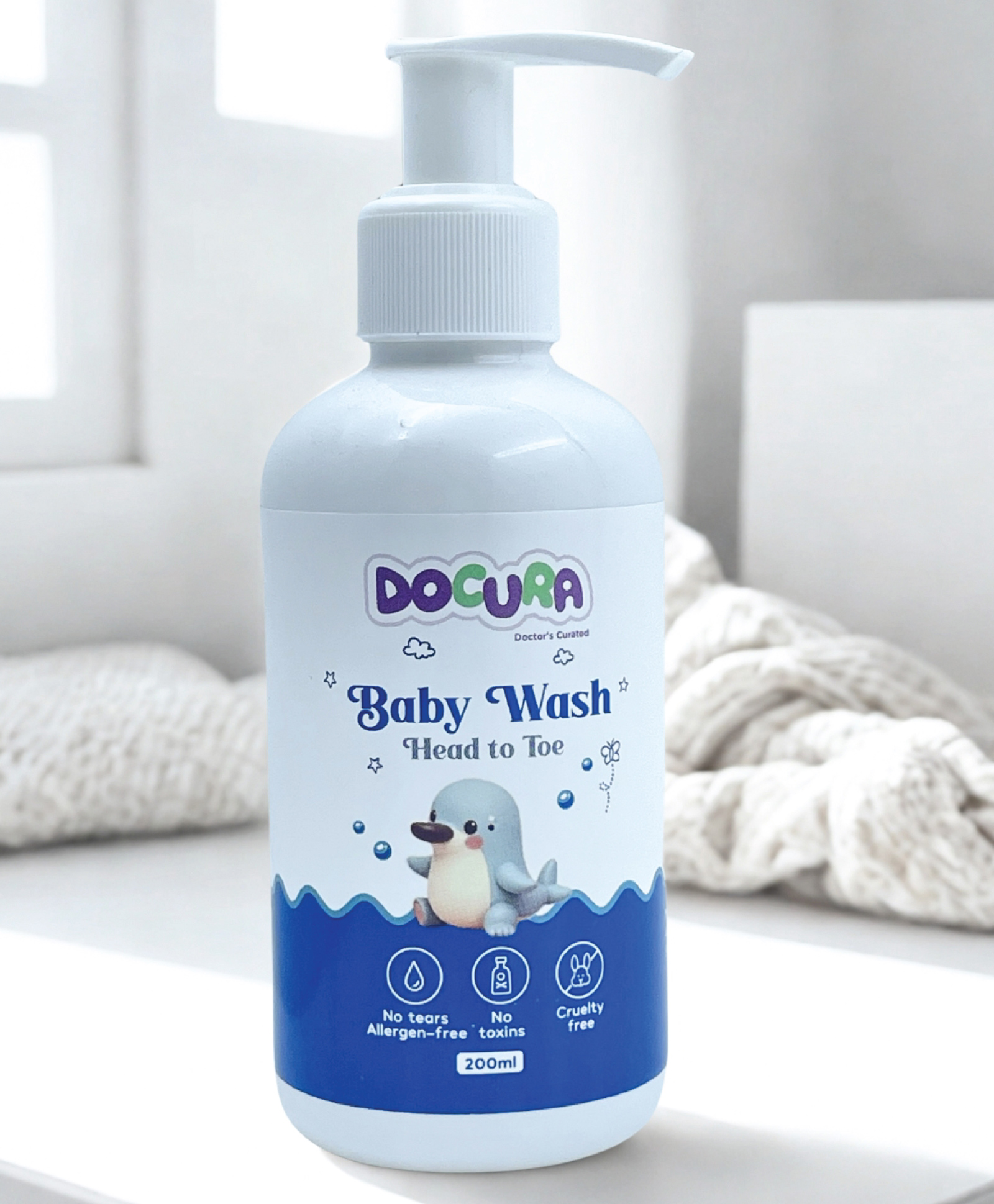 DOCURA Baby Wash Head to Toe, Cruelty & Tear-Free  200ml(Pack of 1)-picture-10