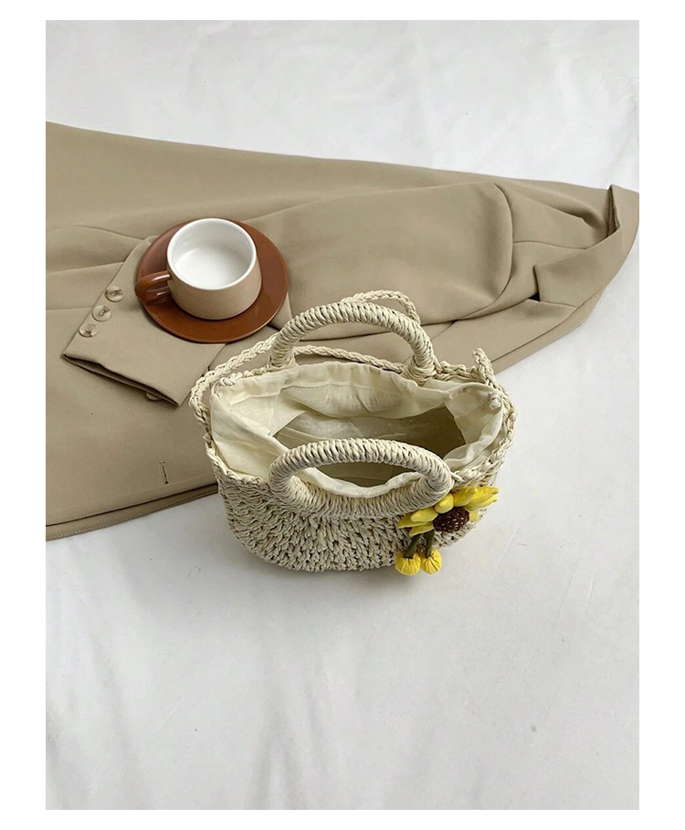 PRIAANSHA CREATIONS Trendy Retro Handwoven Handbag- CREAM-image-16