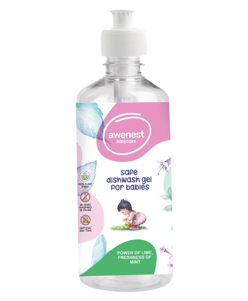 awenest Baby 100% Plant-based Natural Bottle & Baby Dish Wash Anti Bacterial Liquid Cleanser - 500 ml-image-48
