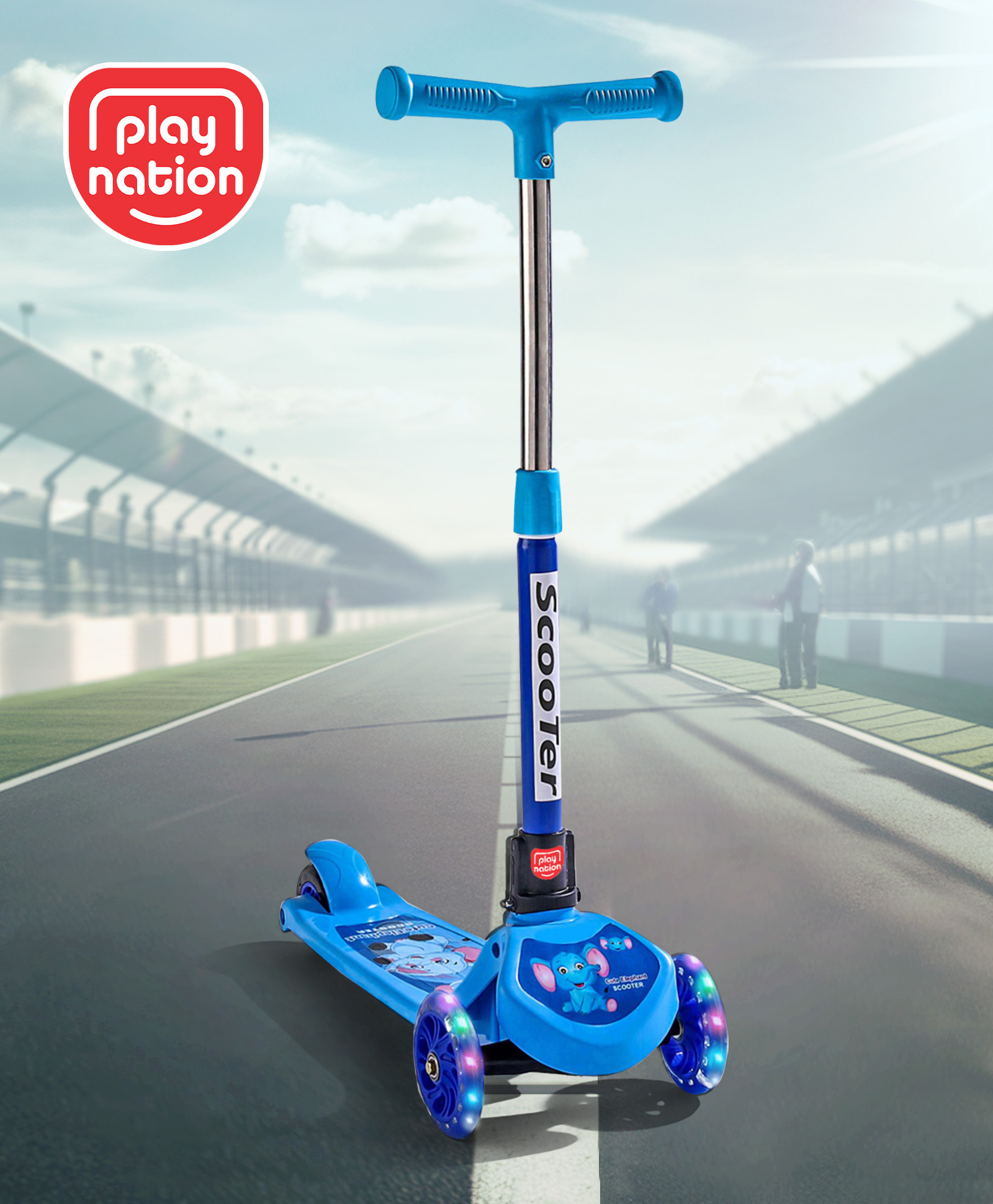 Play Nation Kids Kick Scooter - Blue-picture-49