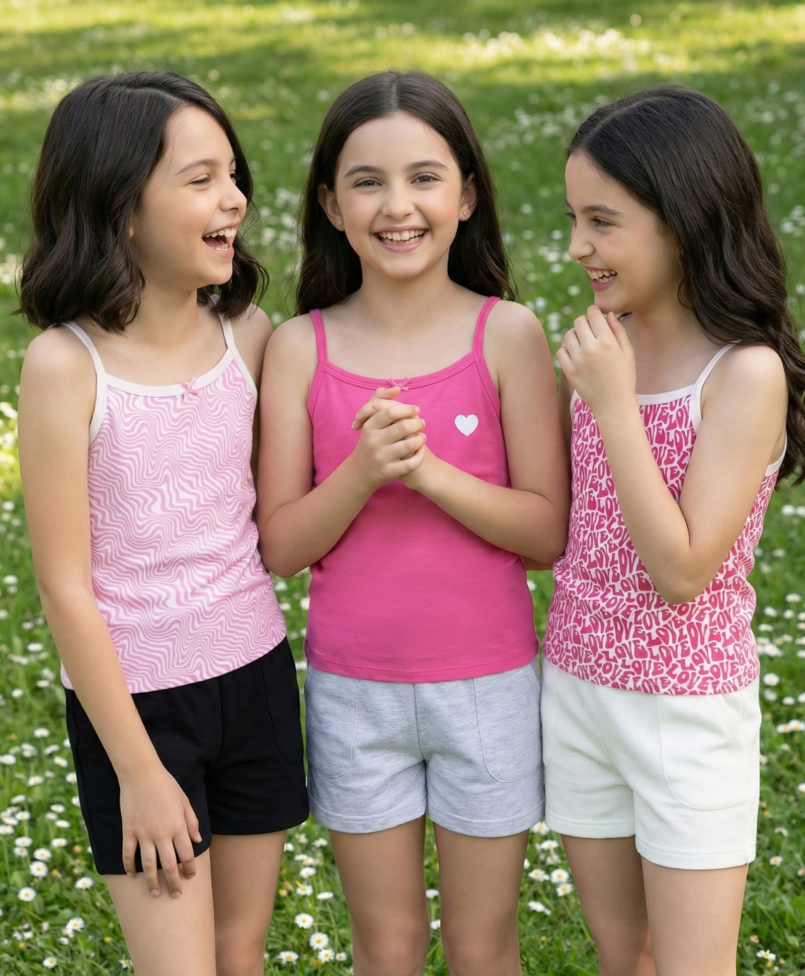Pine Kids Cotton Lycra Knit Sleeveless Slips Text Print Pack Of 3 (Color May Vary)-picture-19