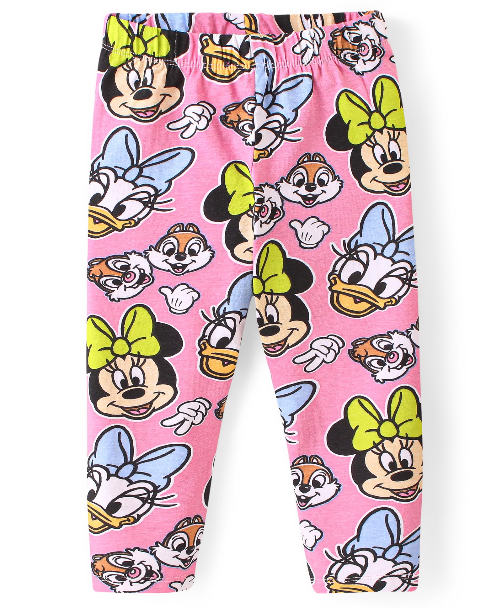 Babyhug Disney Cotton Knit Full Length Leggings Minnie Mouse Print - Pink-picture-11