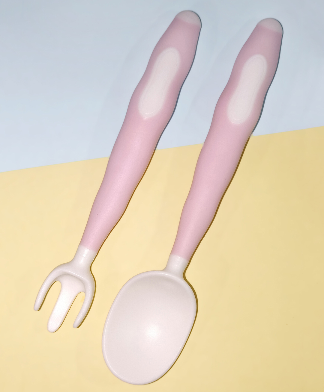 Joy Buzz Baby Flexible Training Spoon and Fork Set - Pink-picture-47
