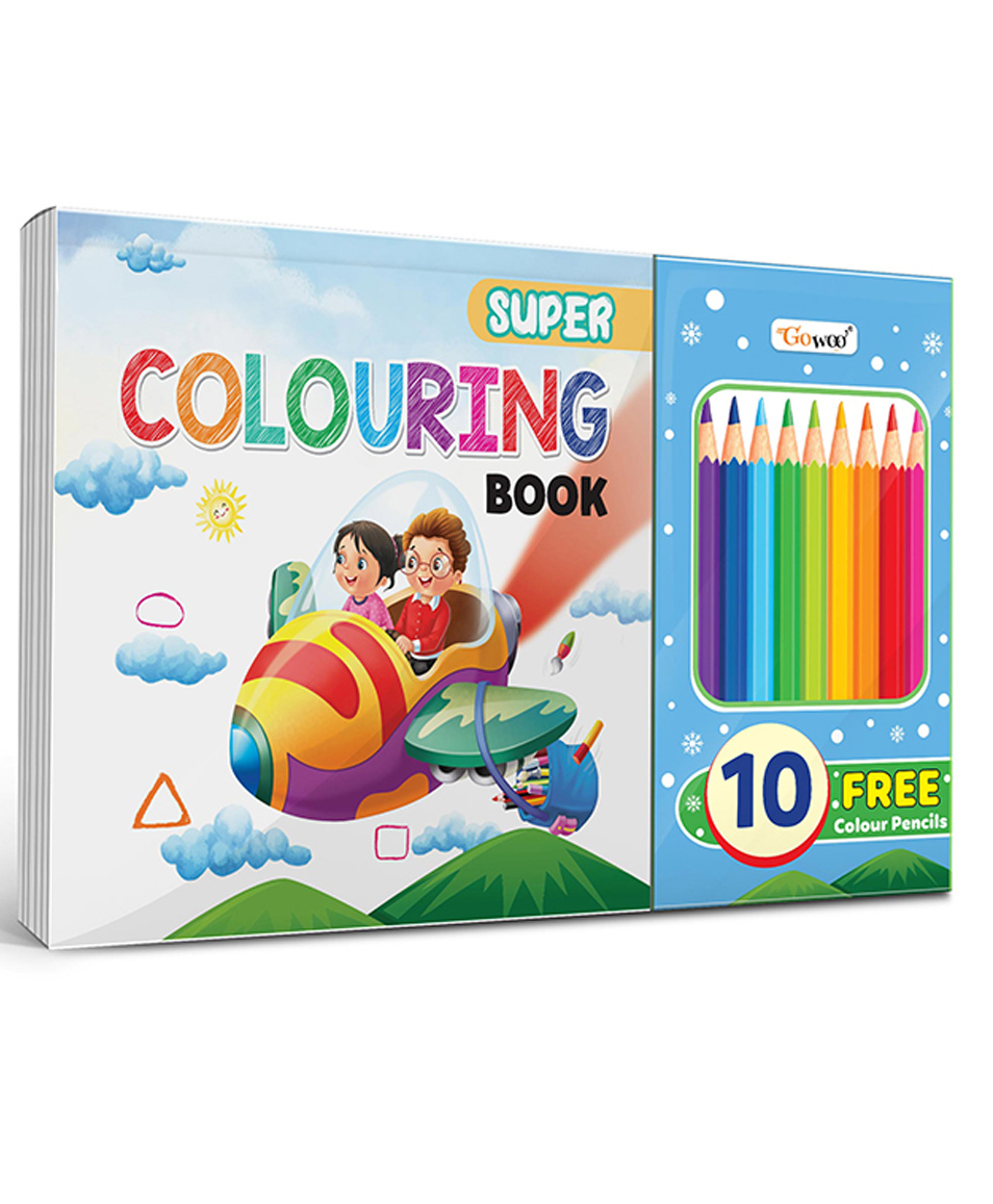 Super Colouring Book for kids : Creative Coloring book for Kids, Educational Coloring Adventure, Kids colouring book, Colouring book for young learners with 10 free pencil colouring books for ages (3-12).-image-12