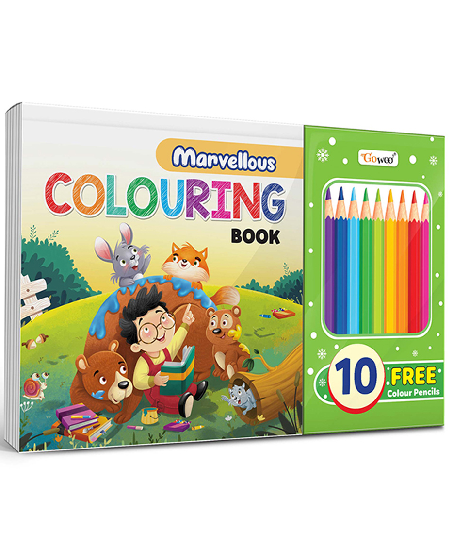 Marvellous Colouring Book for kids : Coloring book for youngsters, Creative coloring book for kids, Fun-filled coloring book for children with 10 free pencil colours for ages (3-12).-image-44