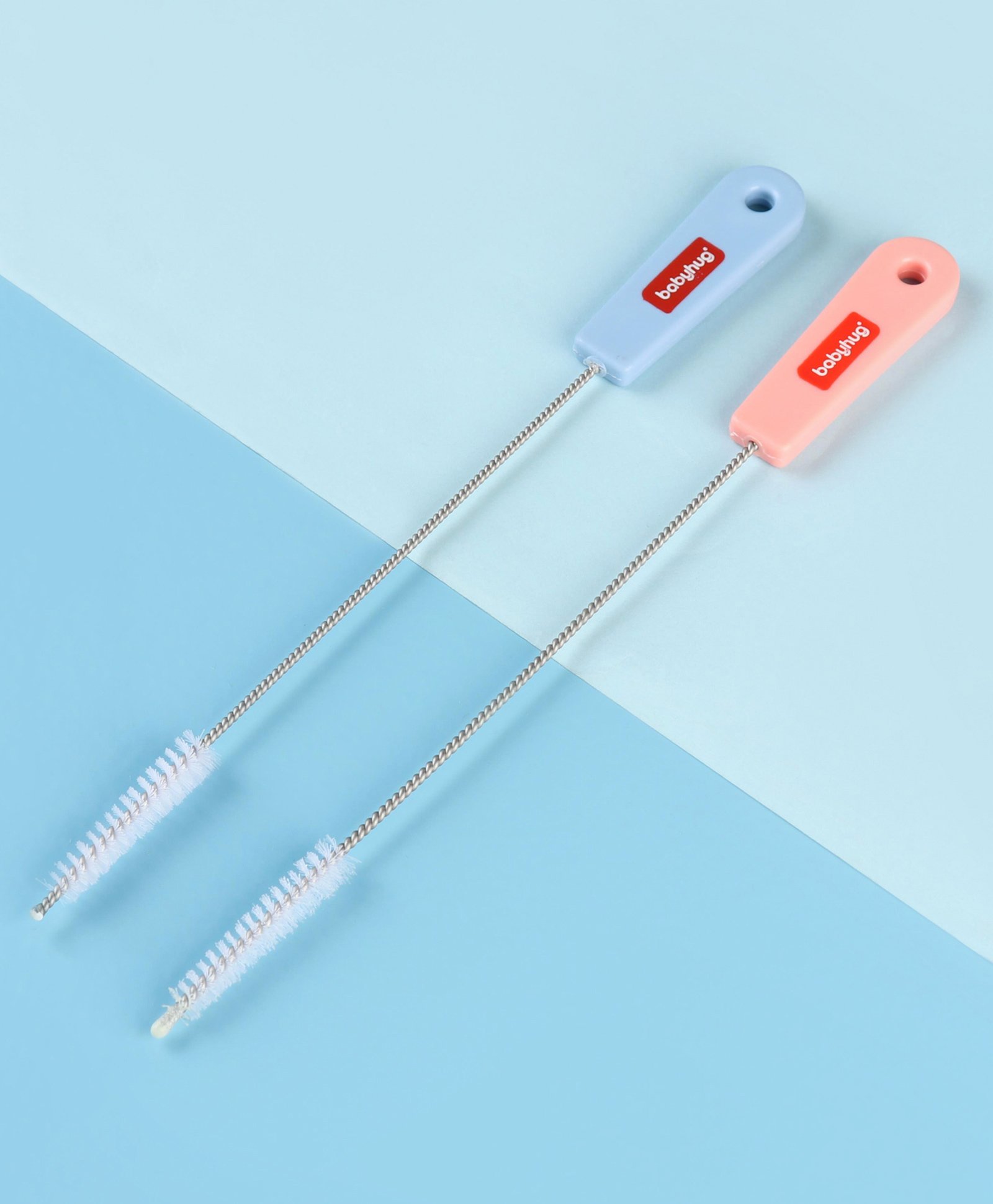 Babyhug Nipple & Straw Cleaner Pack of 2 - Pink & Blue