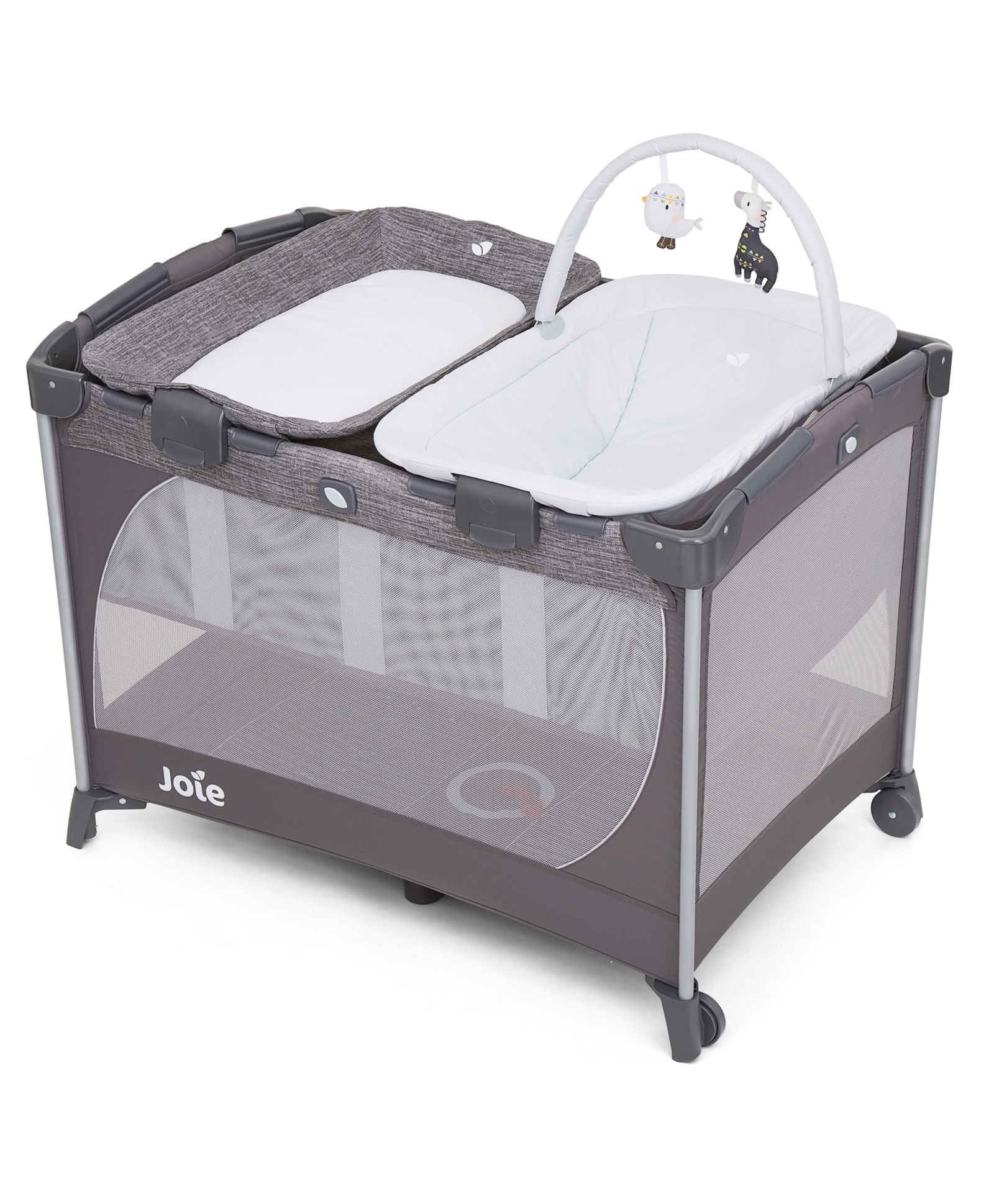 Joie Playard Commuter Change & Snooze Linen Grey Birth to 15kg-picture-6