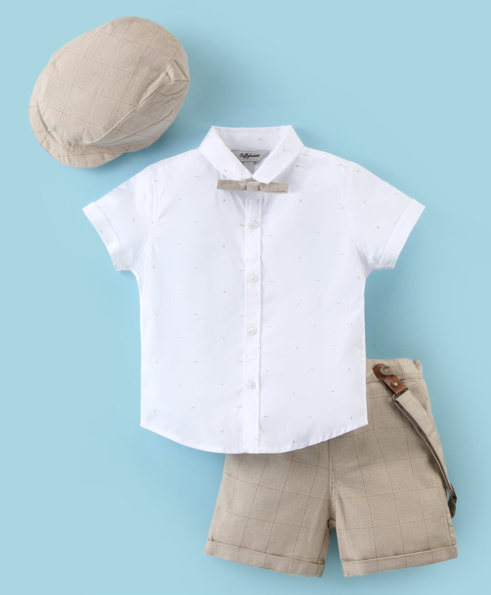 ToffyHouse Shirt and Bottom Set Half sleeves Male Beige 24-36M-image-32
