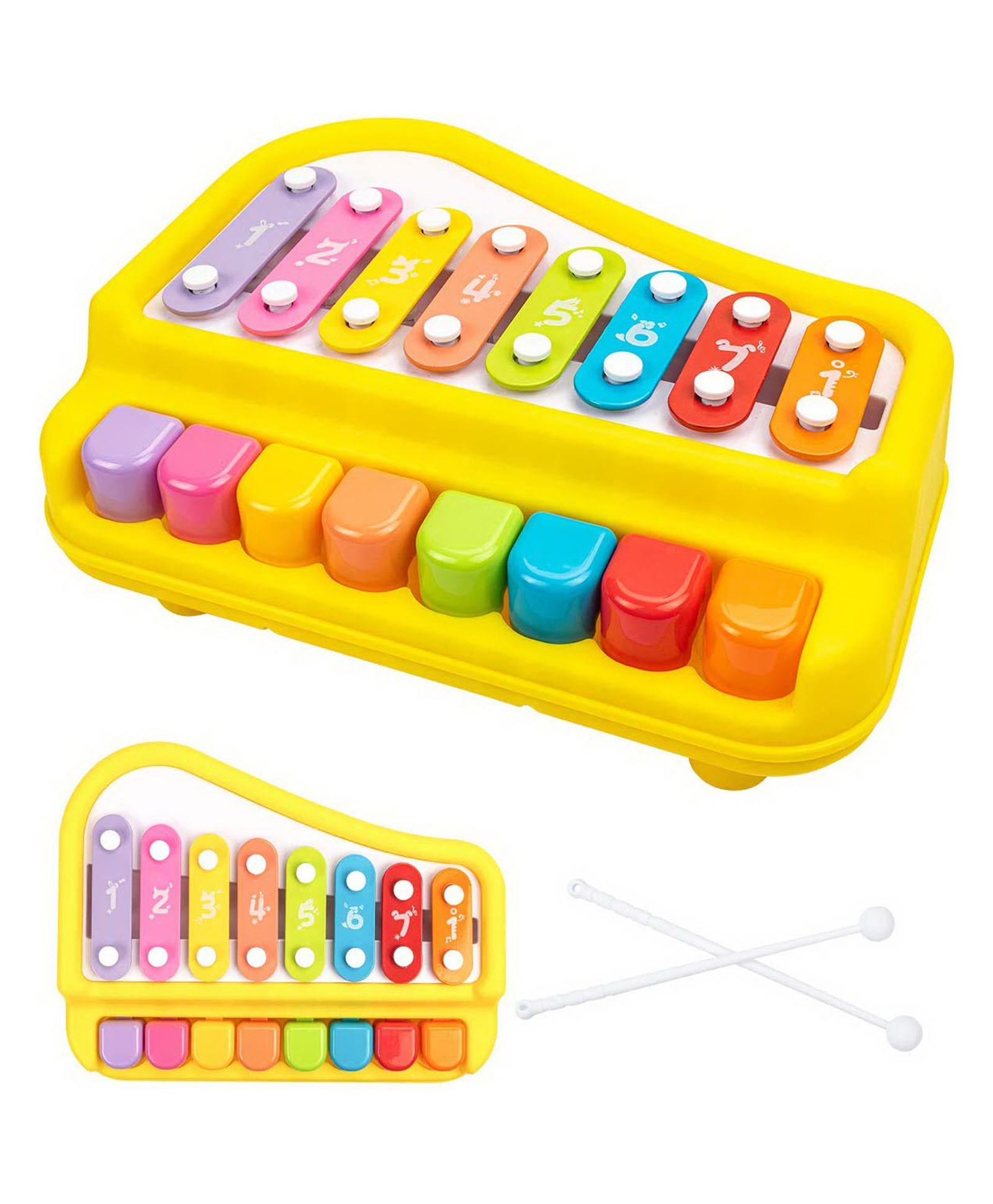 Oskart 2 in 1 Piano Xylophone Musical Instrument with 8 Key Scales (Assorted colour)-image-27