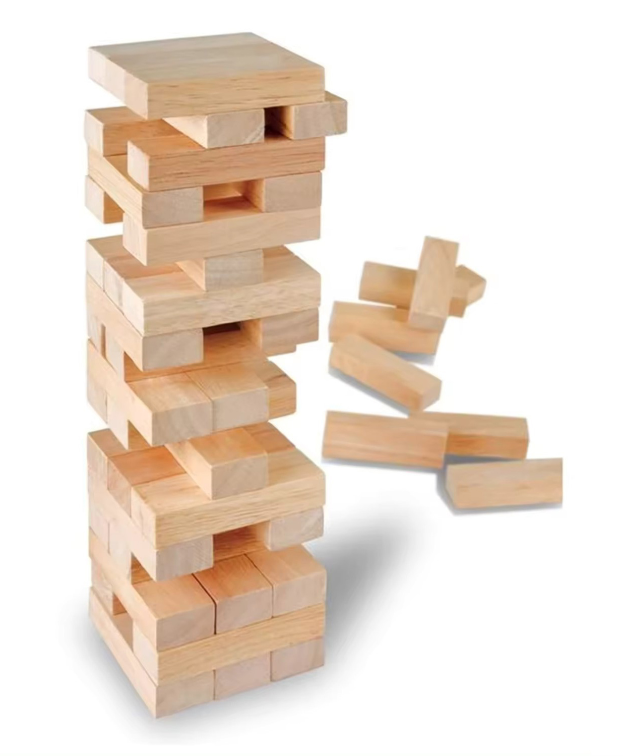 Oskart Fun for All Ages: jenga game sets and wooden blocks for kids and adults (Plain)-image-44