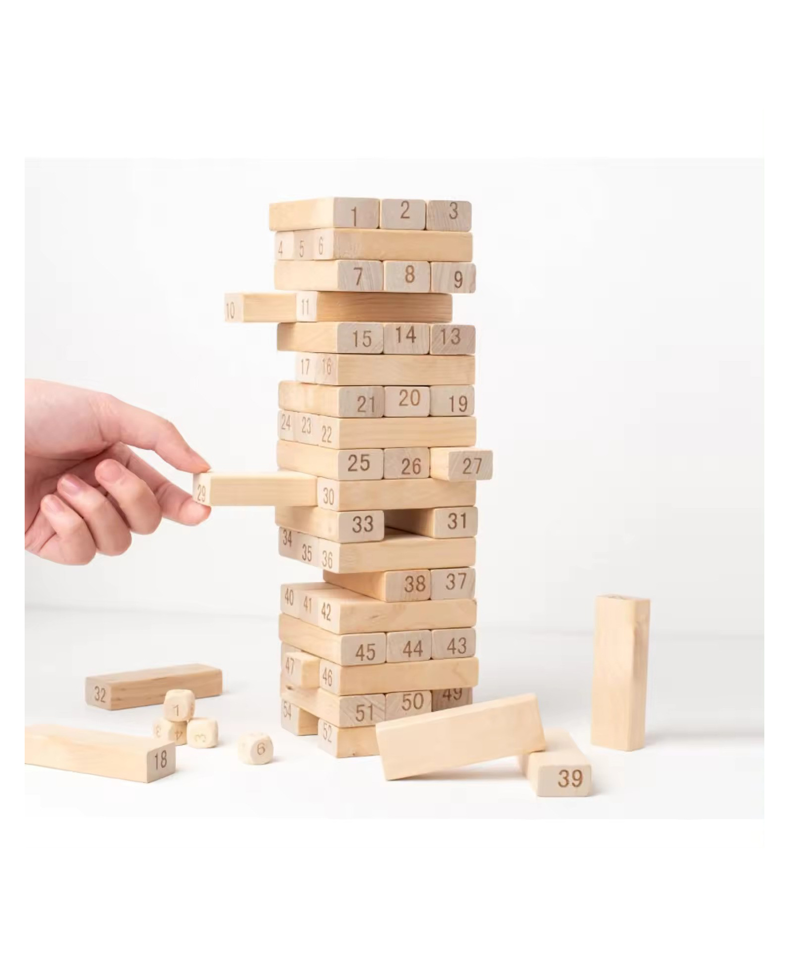 Oskart Explore jenga game and wooden blocks for kids Fun for All Ages, Including Adults! Get Engaged with Zenga Wooden Blocks and Jinga Puzzles (Numbered)-image-27