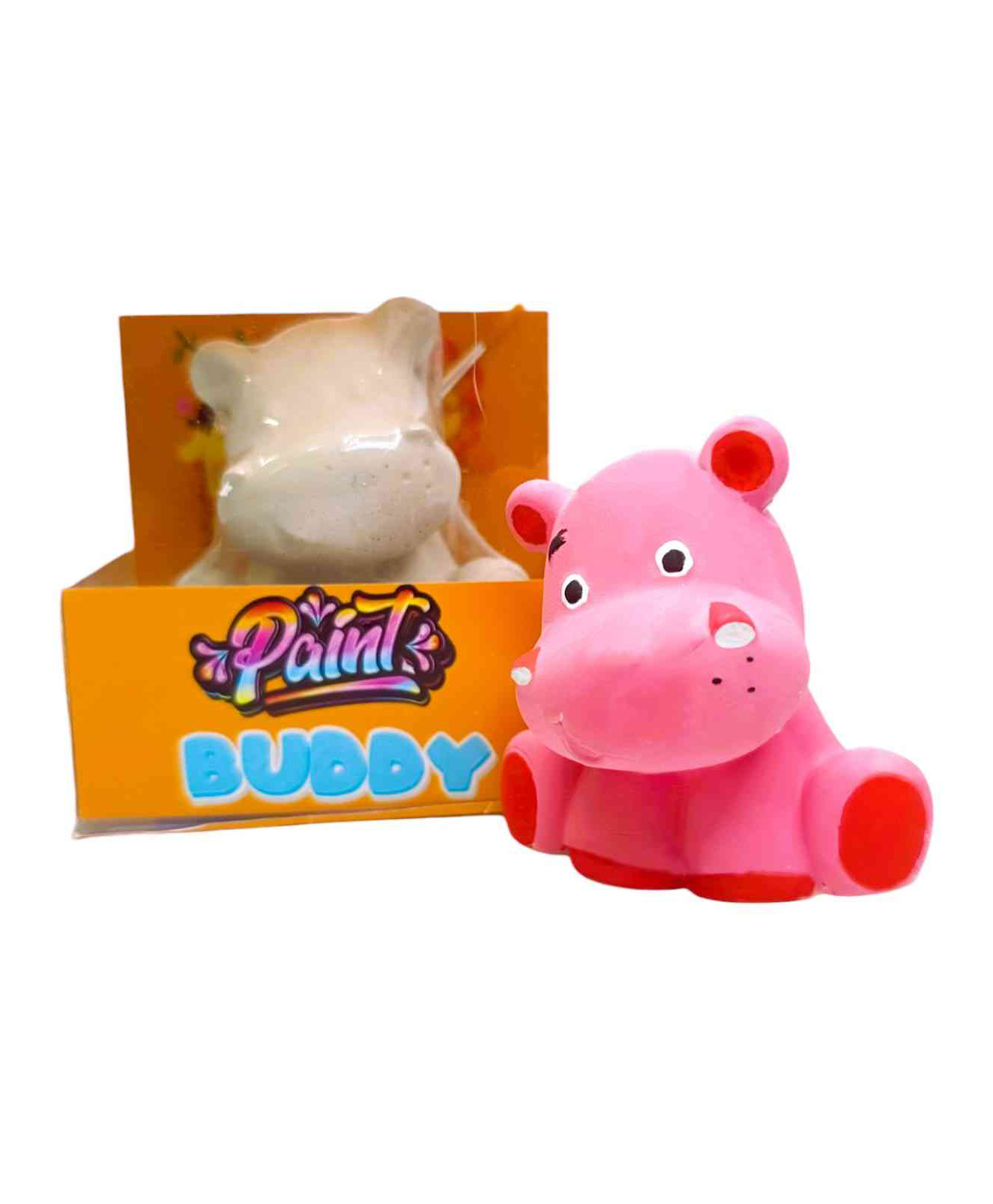 Oskart Paint Buddy - Colorful Gypsum Hippo Animal Coloring Toy with 6 colors set for kids Creative Fun for Kids with Customizable and Playful Designs-picture-32