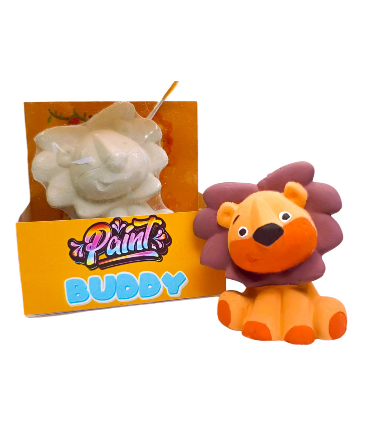 Oskart Paint Buddy - Colorful Gypsum Lion Animal Coloring Toy with 6 colors set for kids Creative Fun for Kids with Customizable and Playful Designs-picture-33
