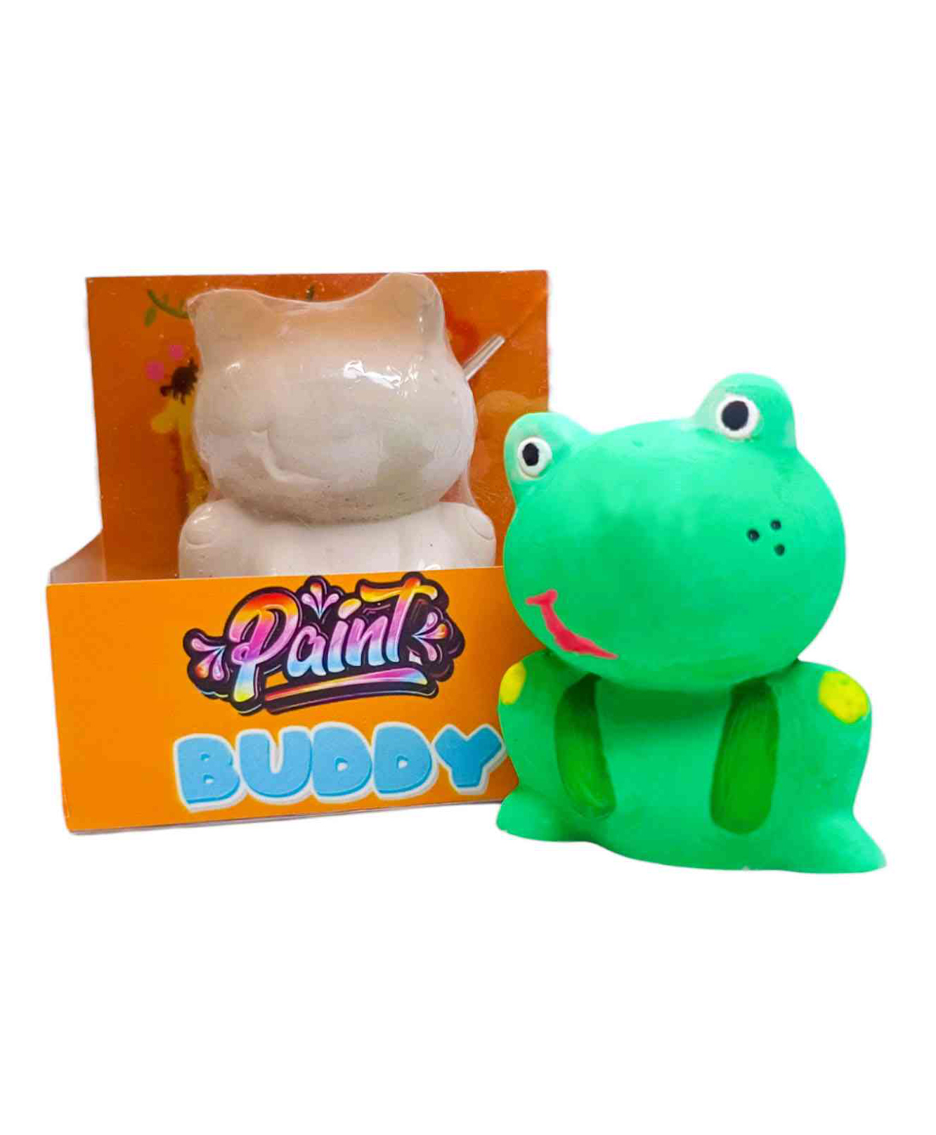 Oskart Paint Buddy - Colorful Gypsum Frog Animal Coloring Toy with 6 colors set for kids Creative Fun for Kids with Customizable and Playful Designs-image-48
