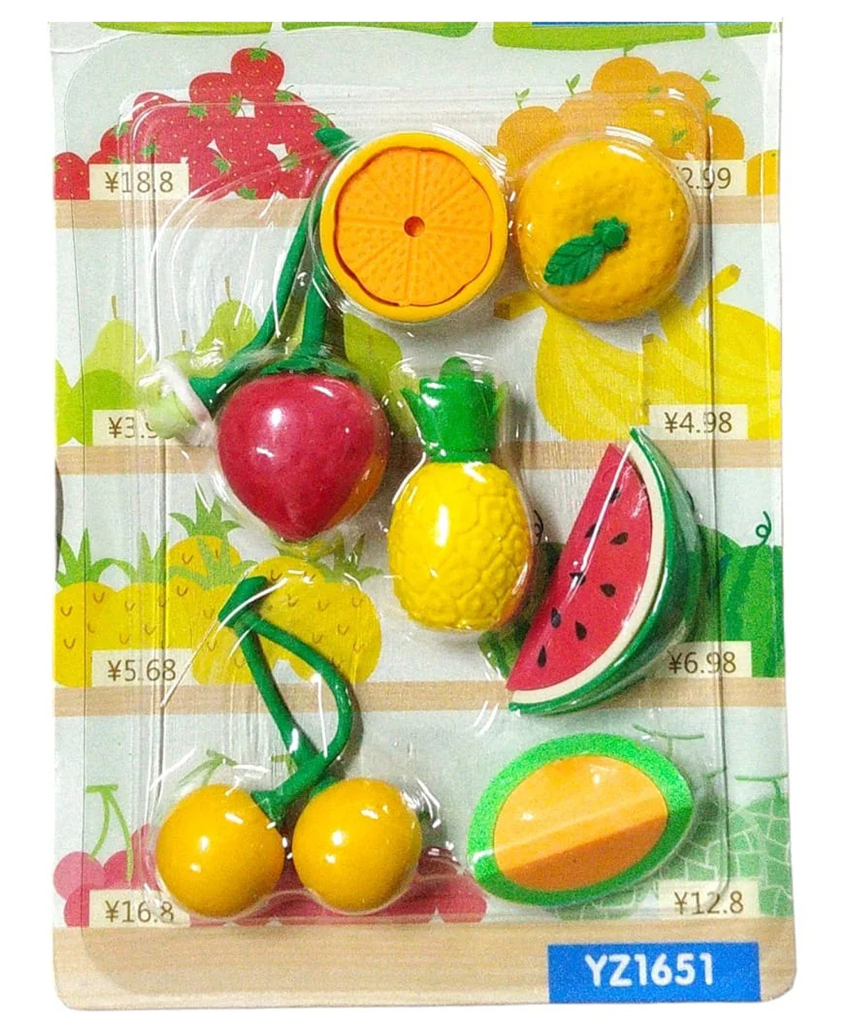 SKB Fruits Themed Erasers Pack of 6 - Multicolor-picture-12