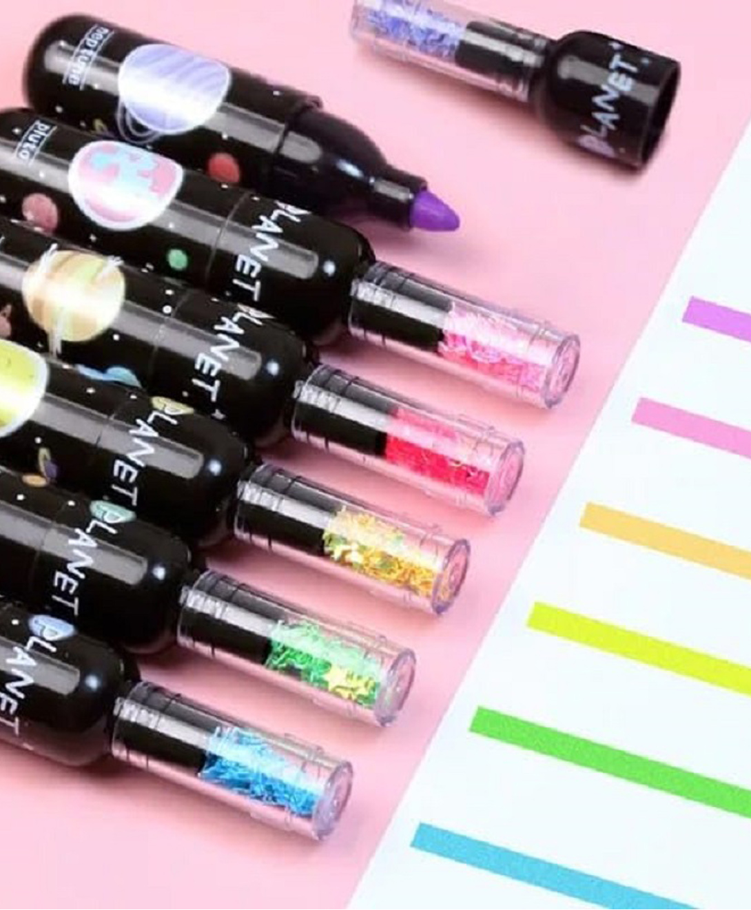 SKB Planet Theme Chisel Tip Highlighter Pens 6 Pcs - Multicolor-picture-12