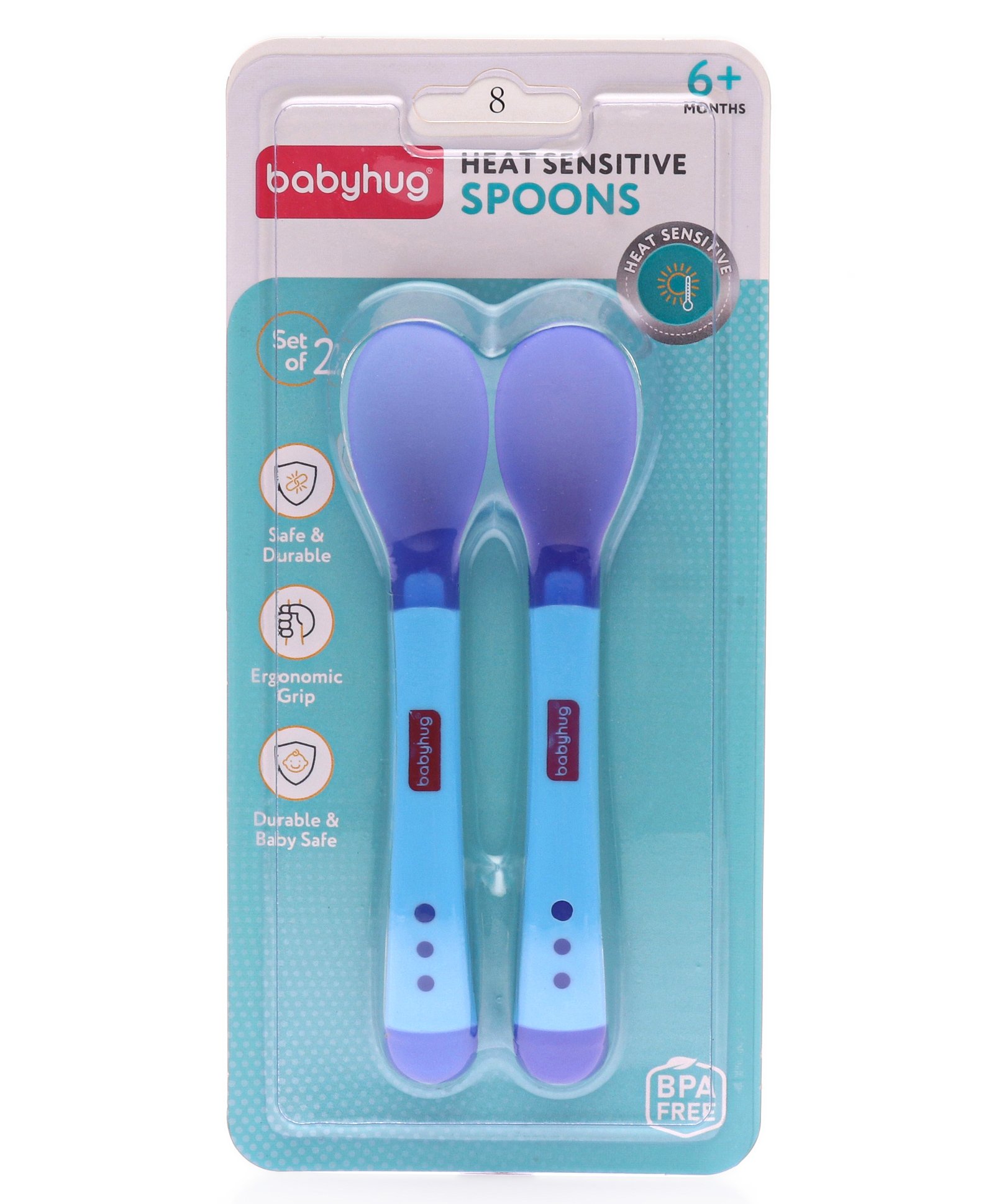 Babyhug Heat Sensitive Spoon Pack of 2- Blue