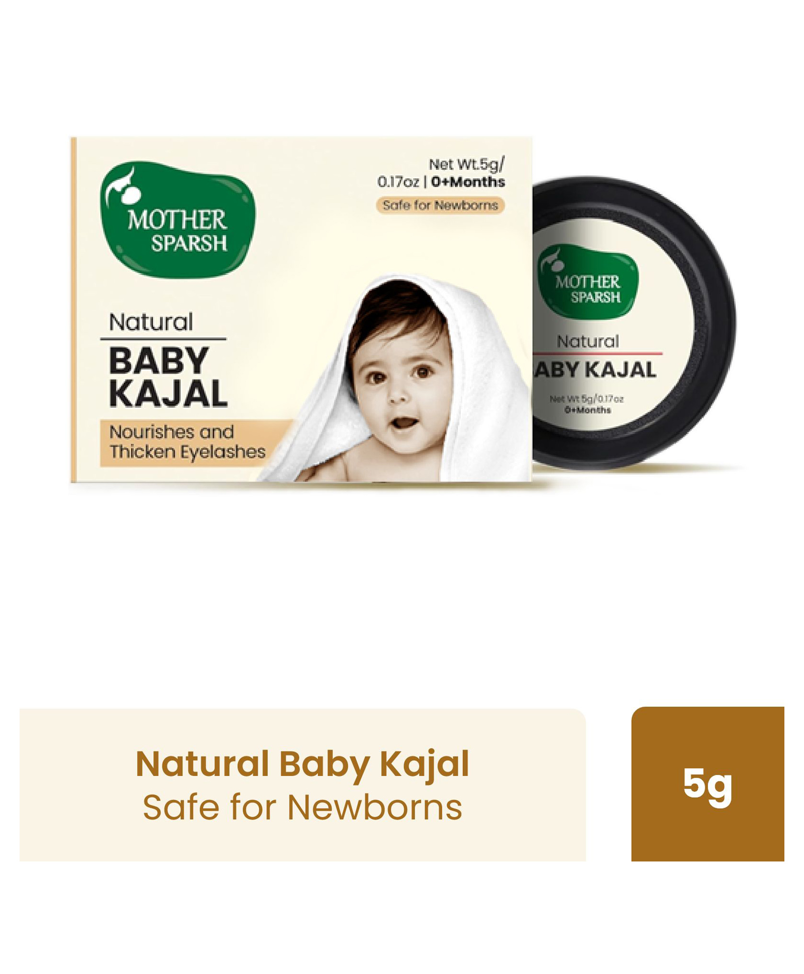 mother sparsh baby Mother Sparsh 100% Natural Baby Kajal with Zero Lead Content - 5 g-picture-25