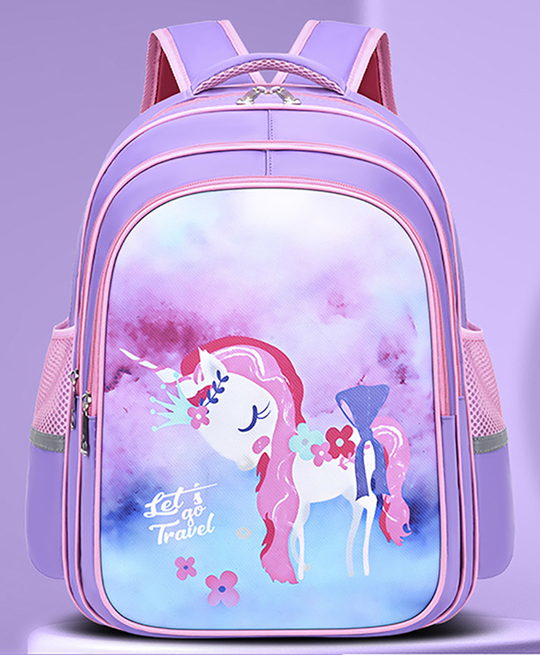 SYGA Children's Lightweight Schoolbag For Primary School Students Oxford cloth Pony Purple)-image-18