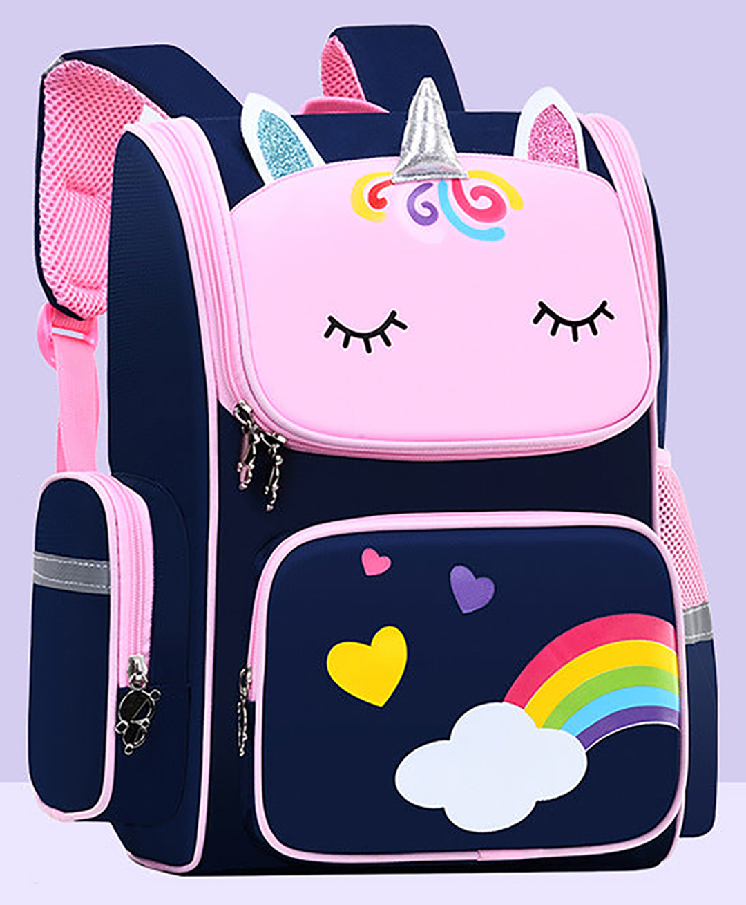 SYGA Children's Lightweight Schoolbag For Primary School Students,With Cartoon Design  (Royal Blue)