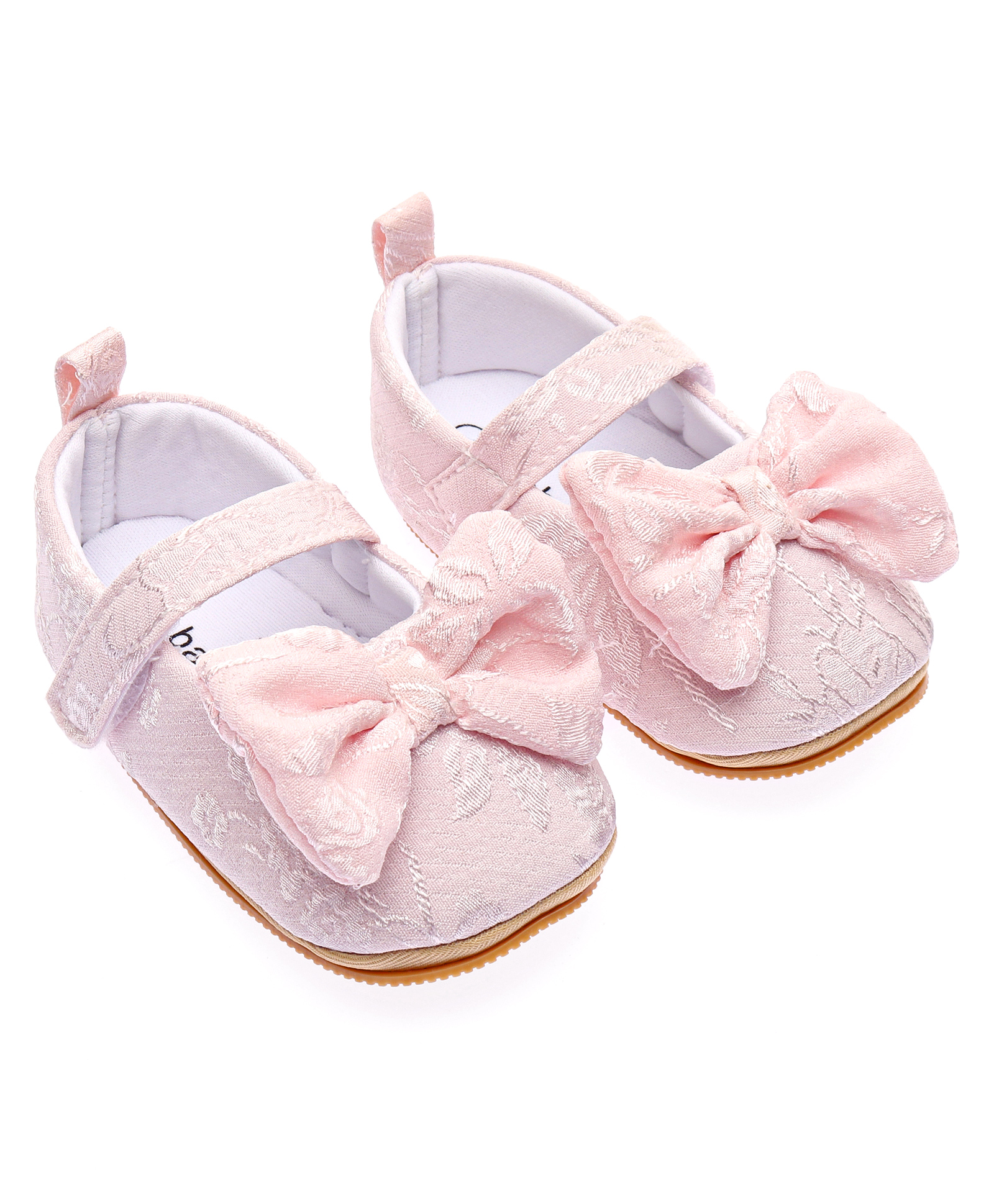 Babyoye Booties with Velcro Closure Bow Applique - Red-image-23