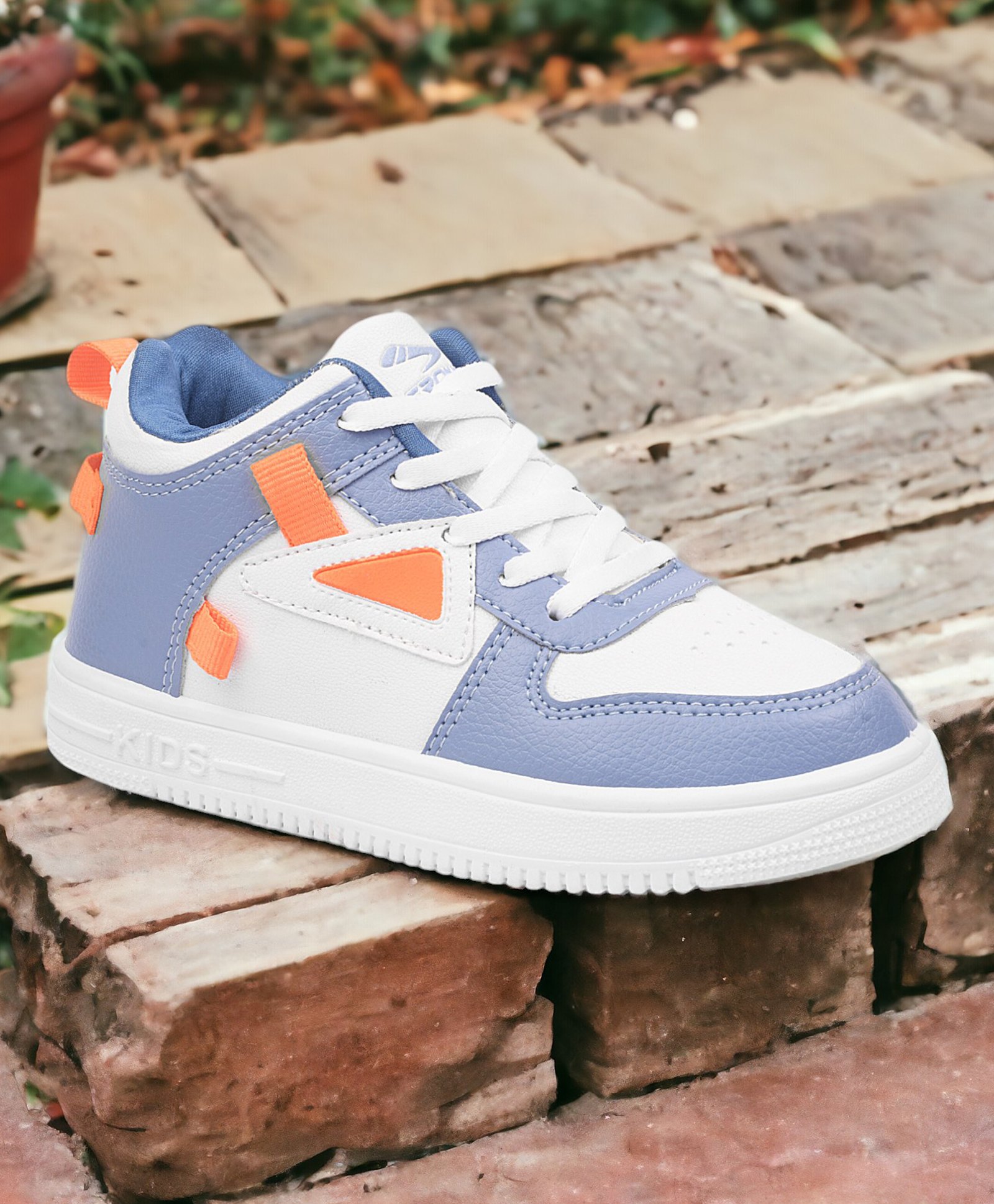 Lil Lollipop Colour Block With Lace Tie Up Shoes - Blue-picture-16