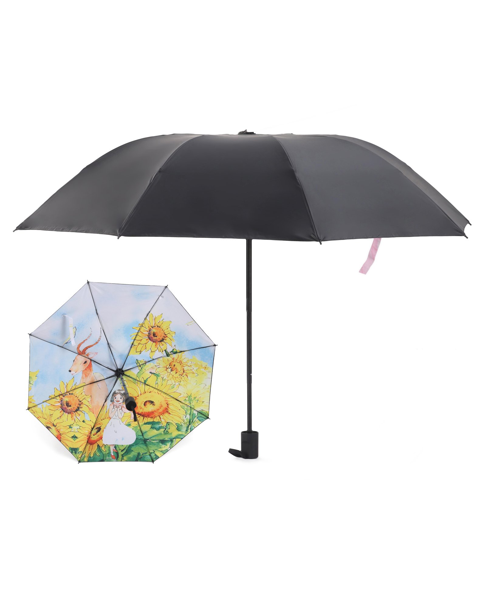Pine Kids  Umbrella With Flower Design - Multicolor